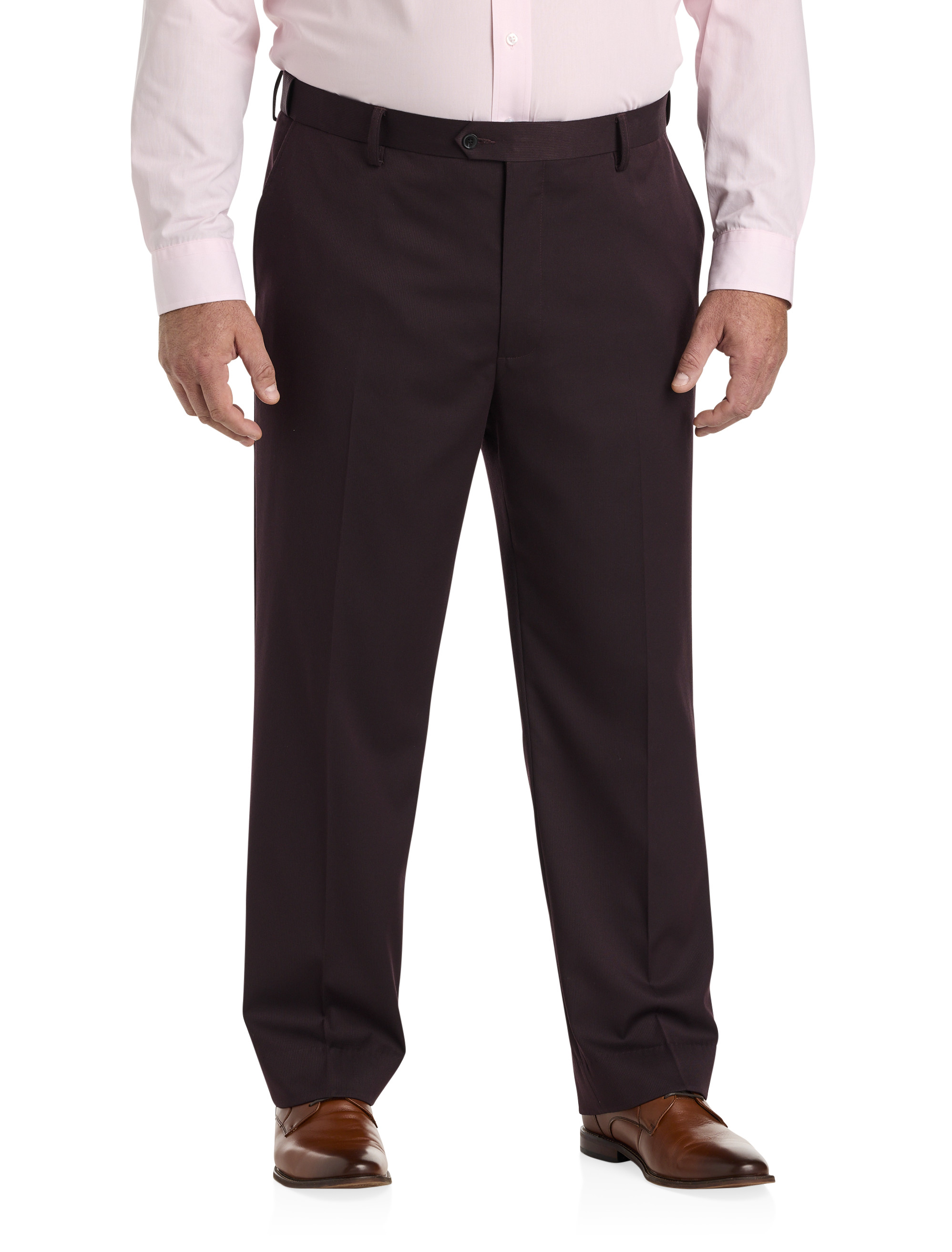 パンツ dapper's dura bilt one piece suits 8oz Big + Tall | Oak Hill Waist-Relaxer Pleated Microfiber Pants | DXL