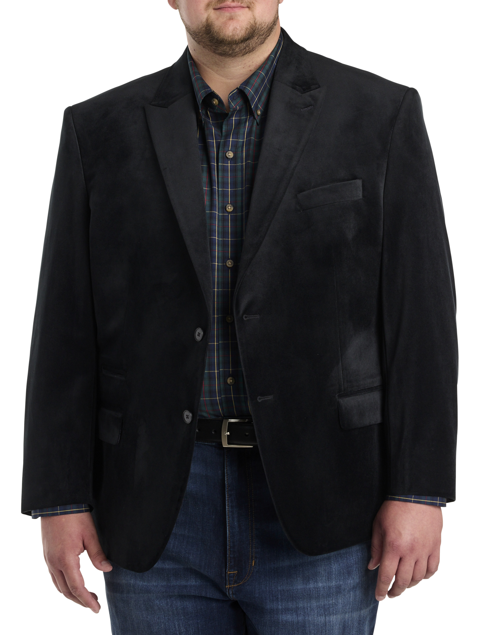 Big Tall Synrgy Jacket Relaxer Velvet Sport Coat DXL