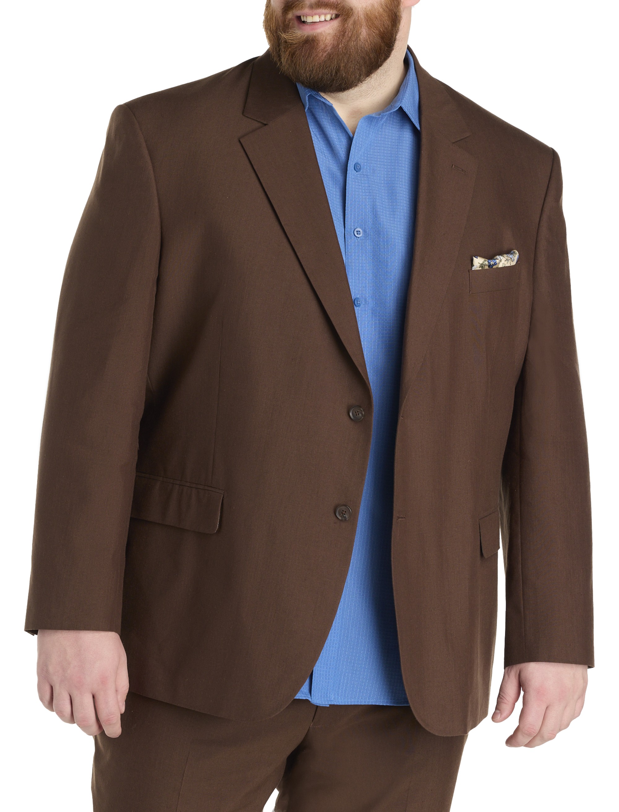 Linen Blend Suit Jacket - thumbnail 2