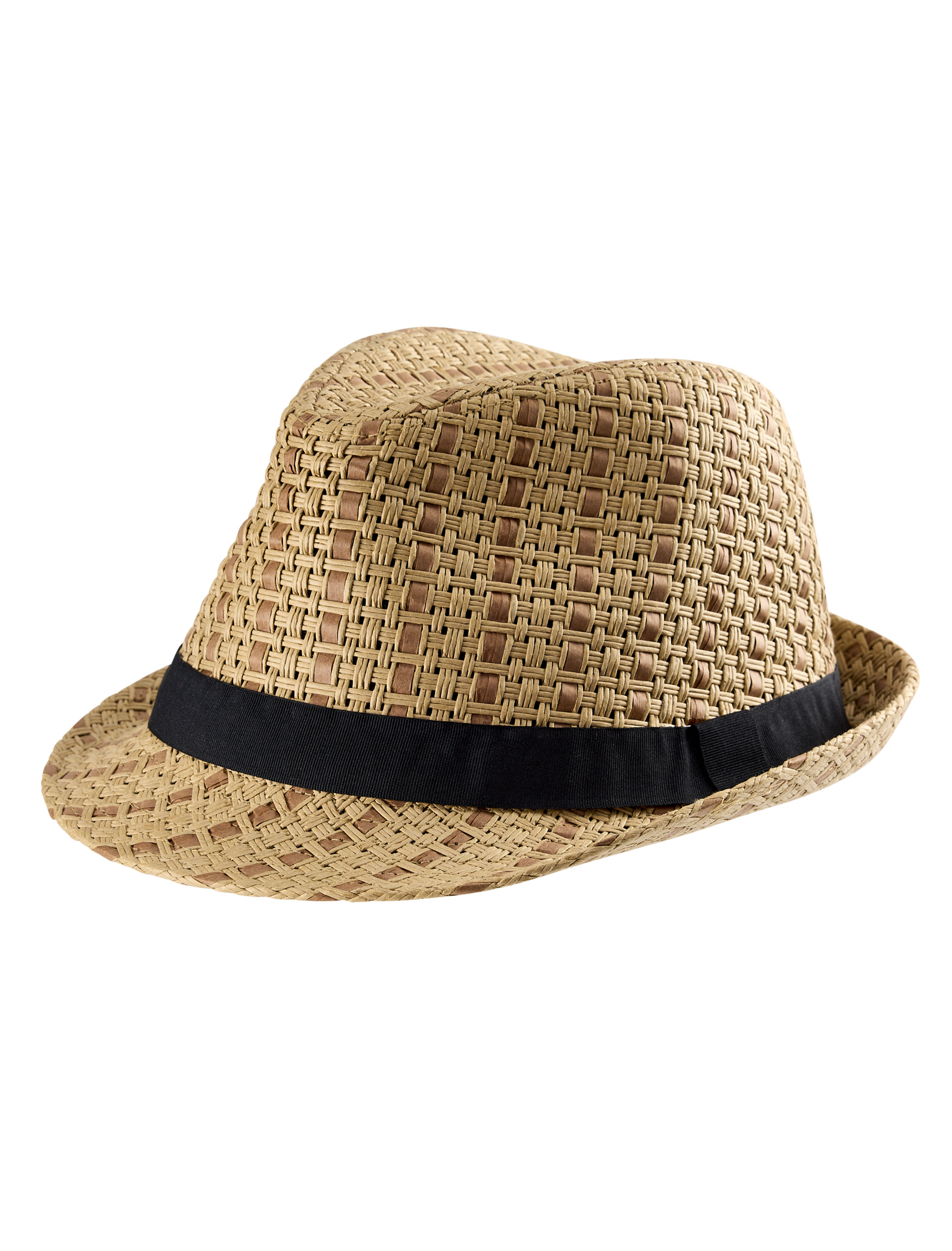 Big Size Striped Hat Band Fisherman Bucket Hat - White Black XL-2XL