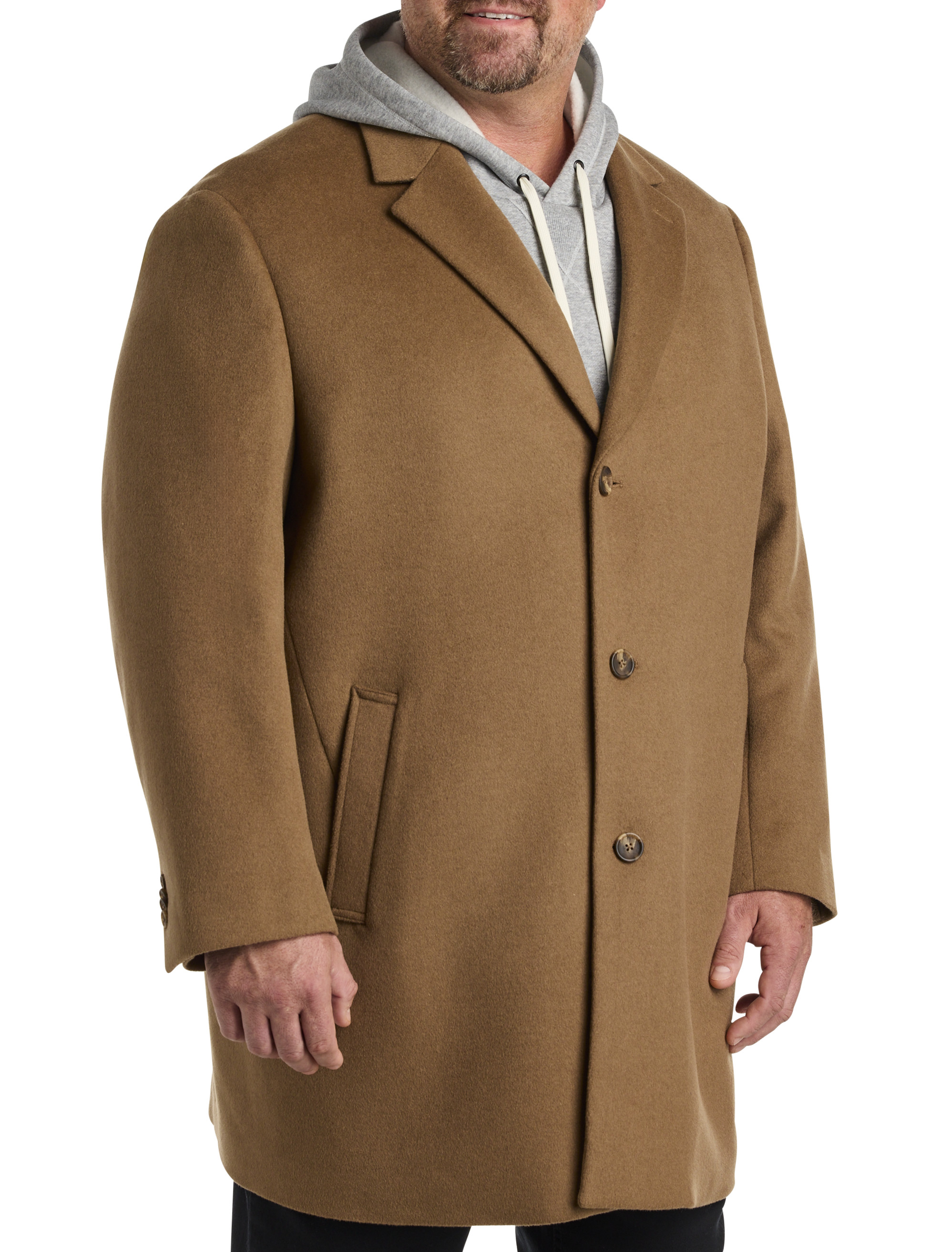 Big + Tall | Oak Hill Premium Wool-Blend Overcoat | DXL
