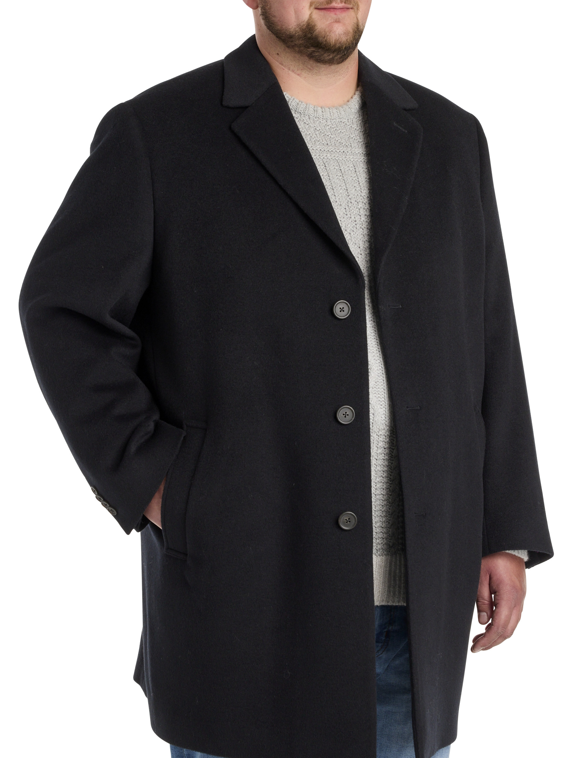 Big + Tall | Oak Hill Premium Wool-Blend Overcoat | DXL