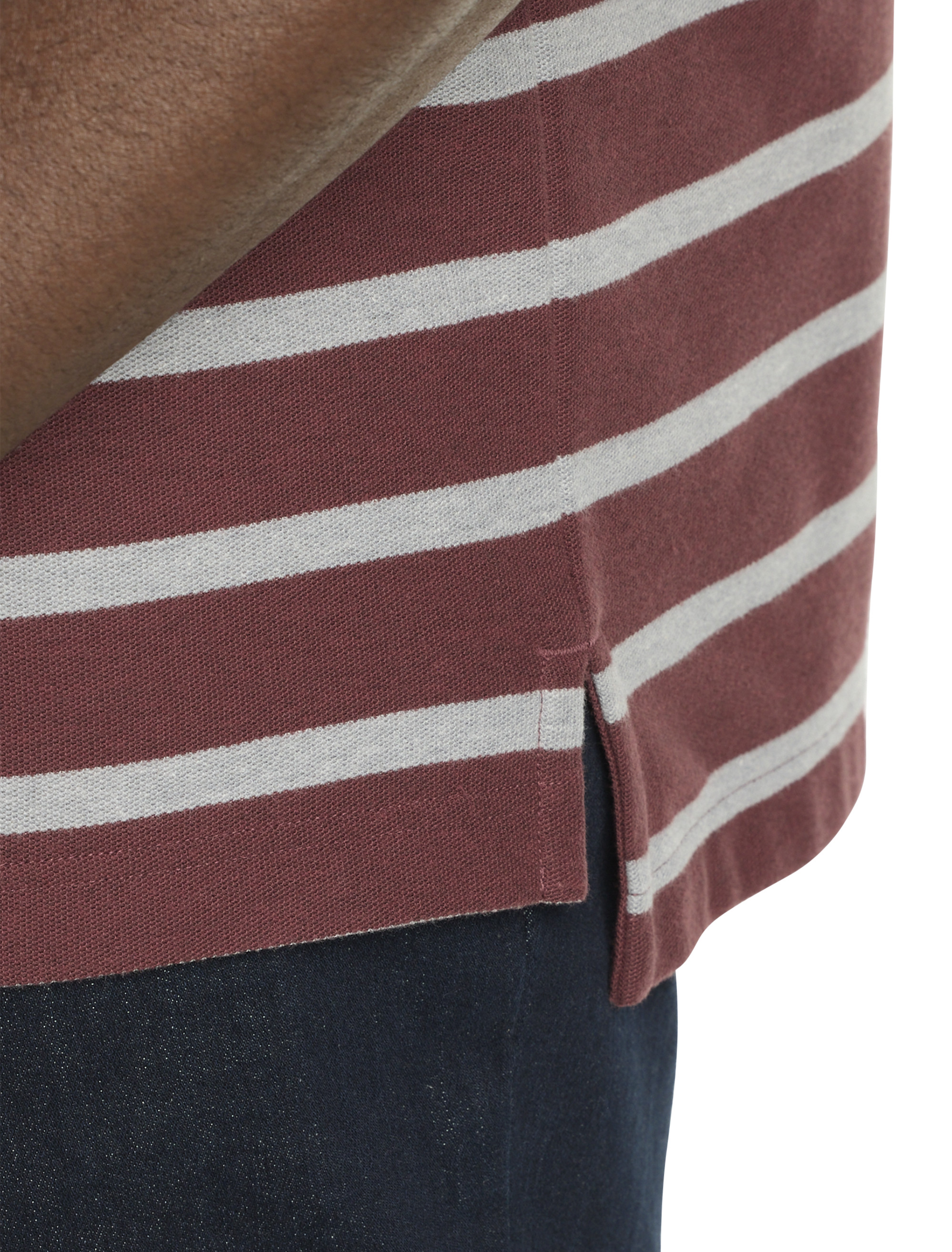 Heather Medium Stripe Polo Shirt