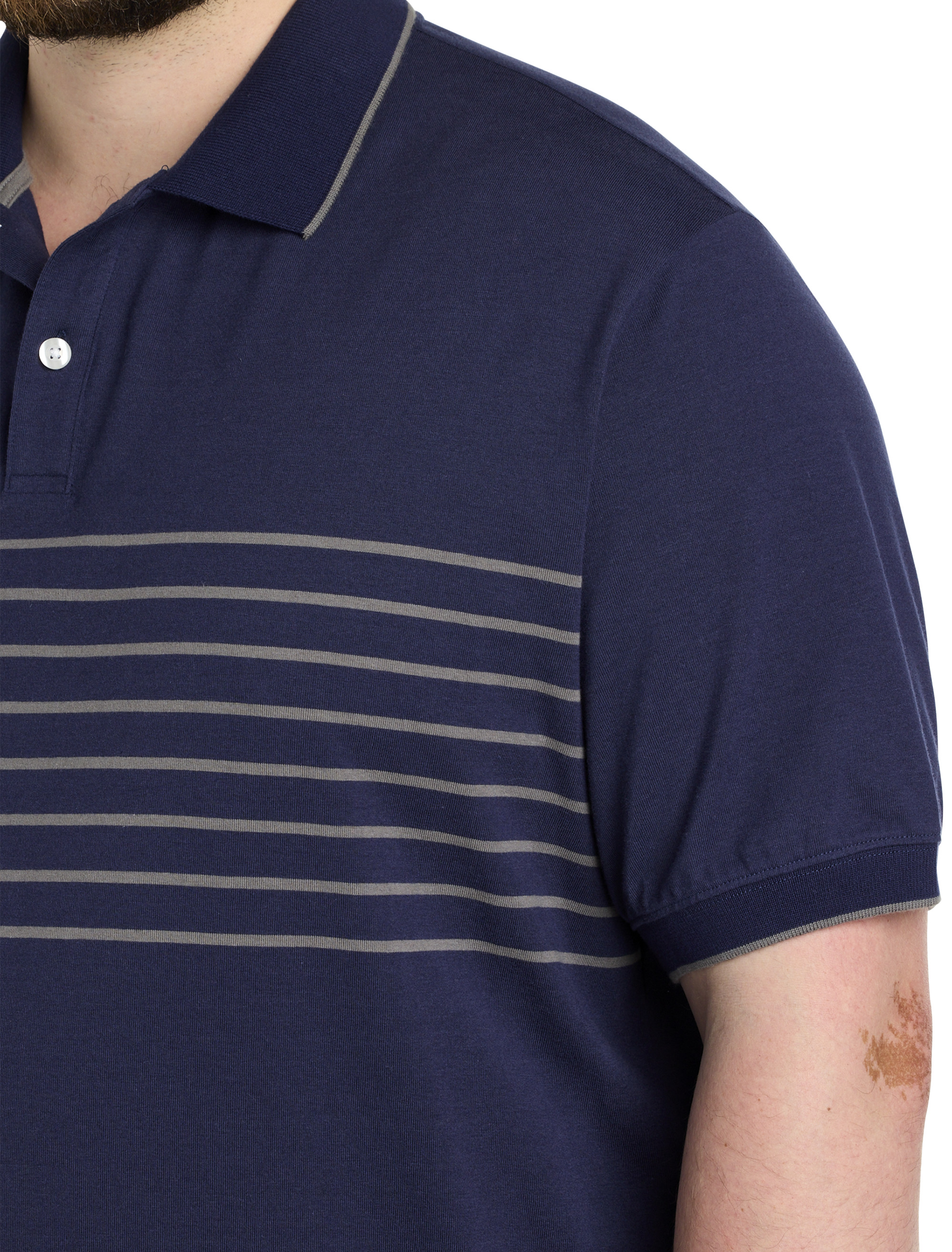 Chest-Striped Polo Shirt