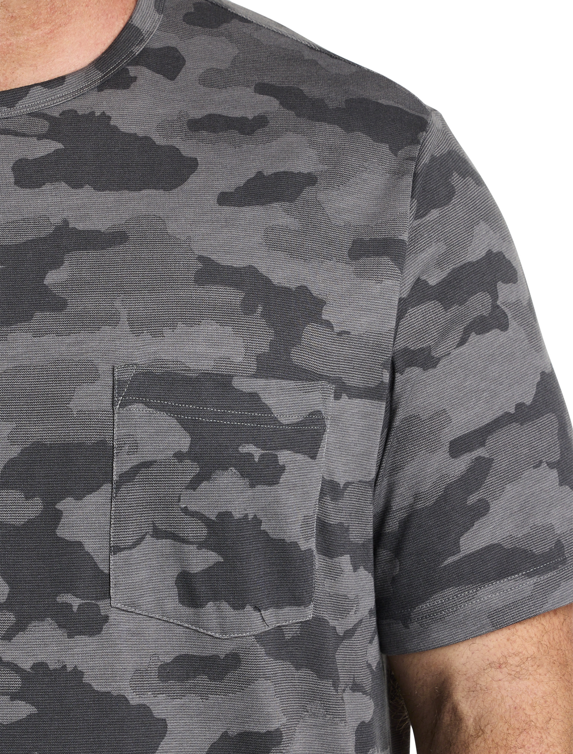 Camo Print Pocket T-Shirt