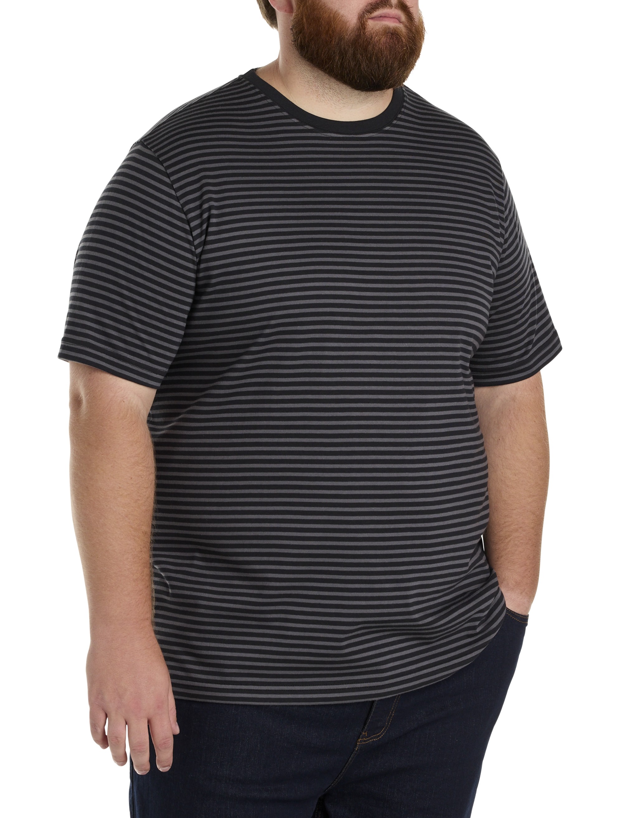 Moisture-Wicking Striped T-Shirt