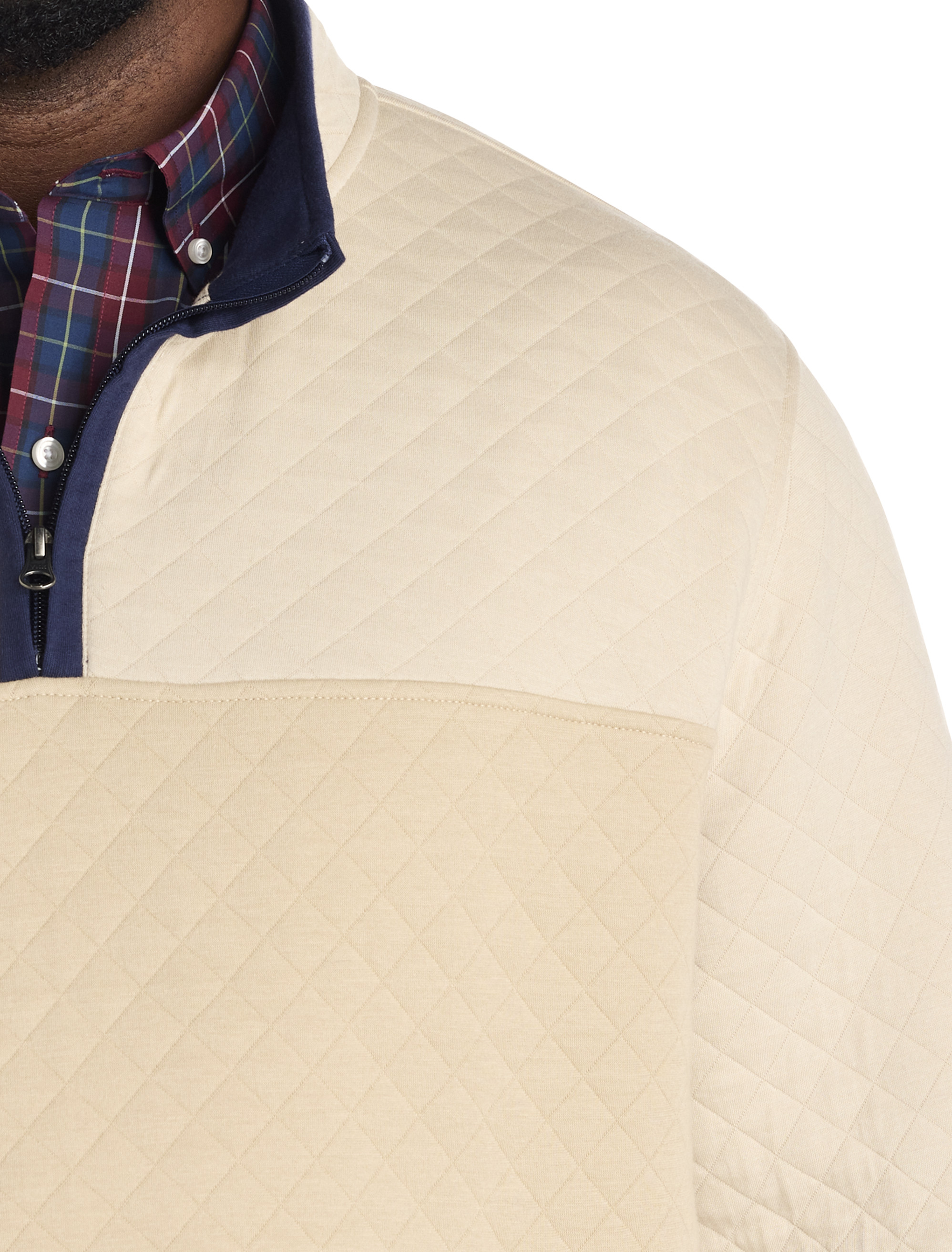 Big + Tall | Oak Hill 1/4-Zip Tonal Colorblocked Pullover | DXL