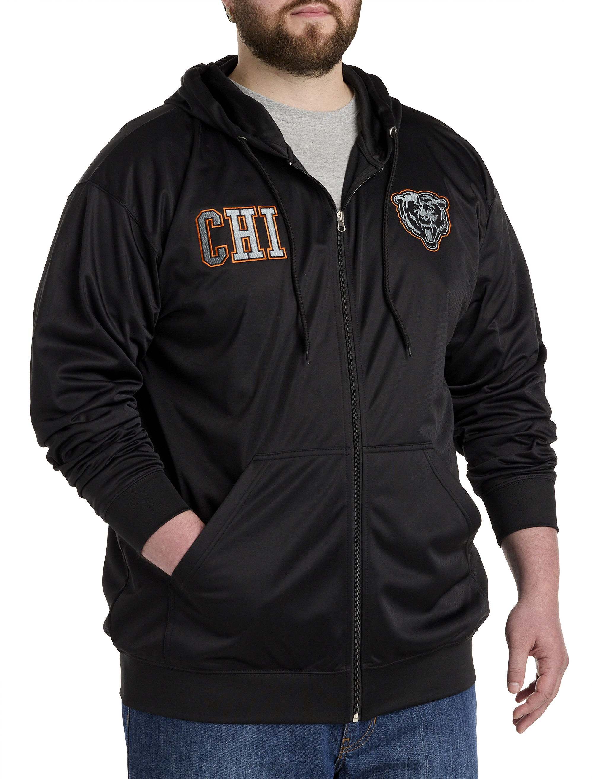 Big + Tall | NFL Hooded Zip-Front Jacket | DXL