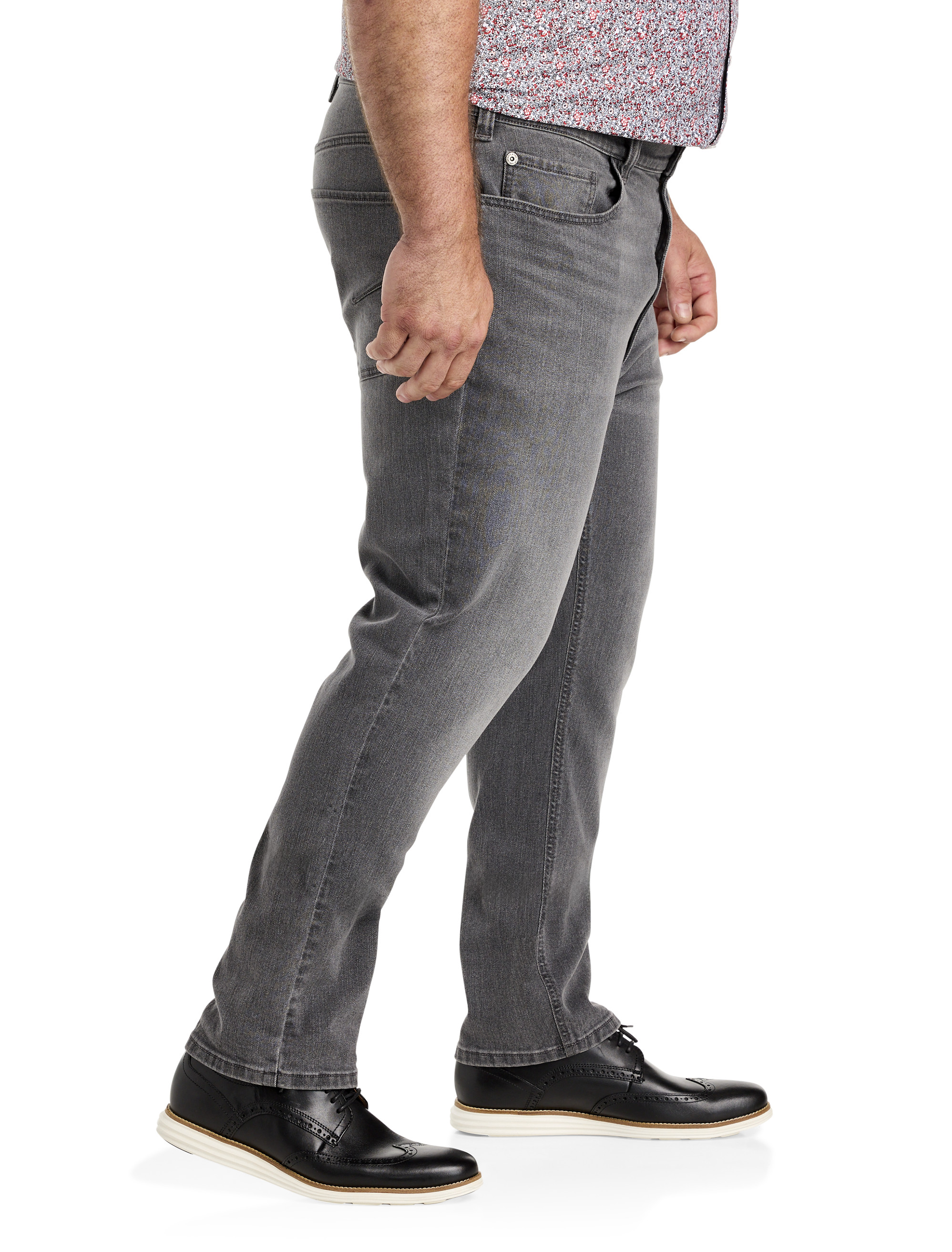 Big + Tall | True Nation Grey Tapered-Fit Jeans | DXL