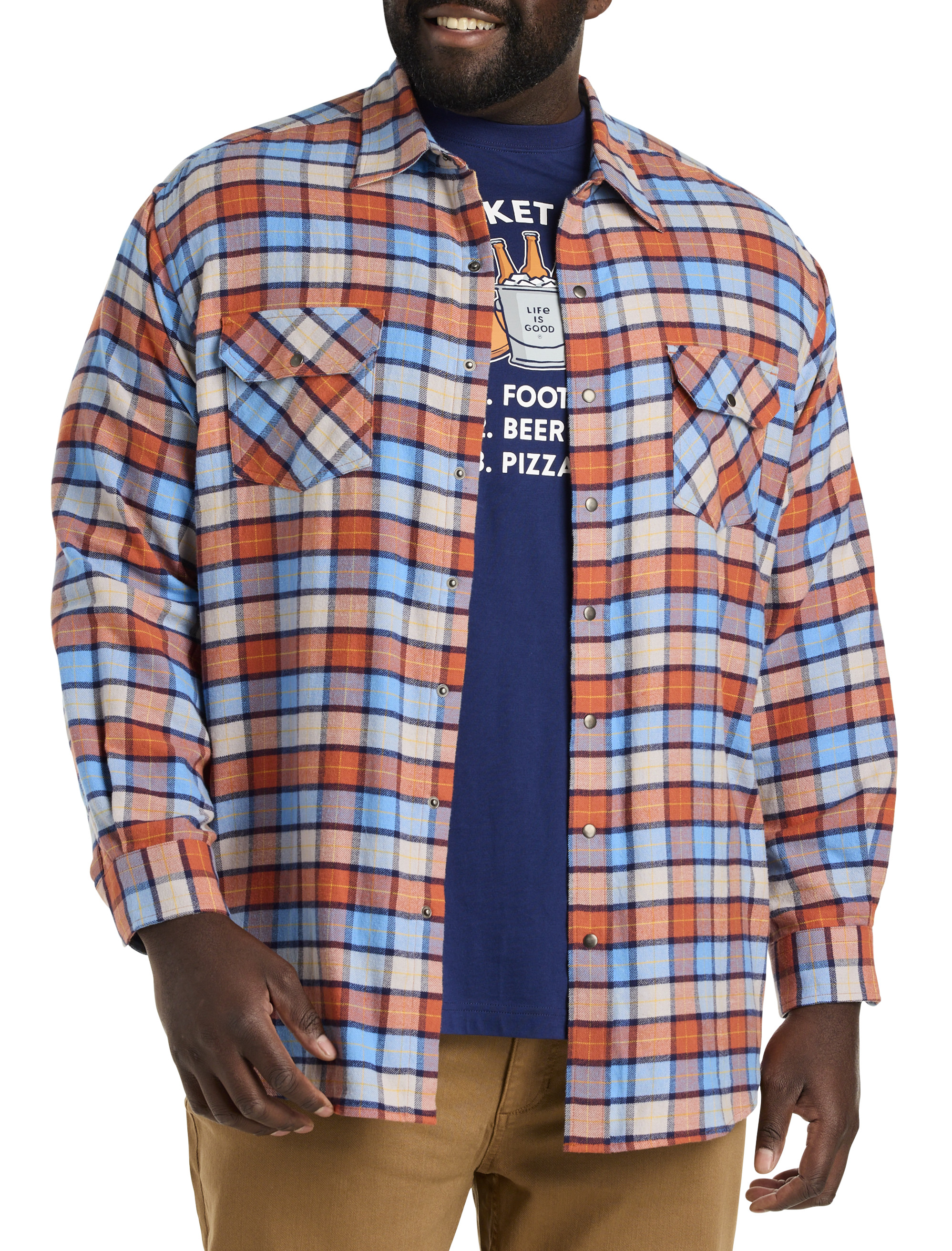 Medium Plaid Flannel Sport Shirt