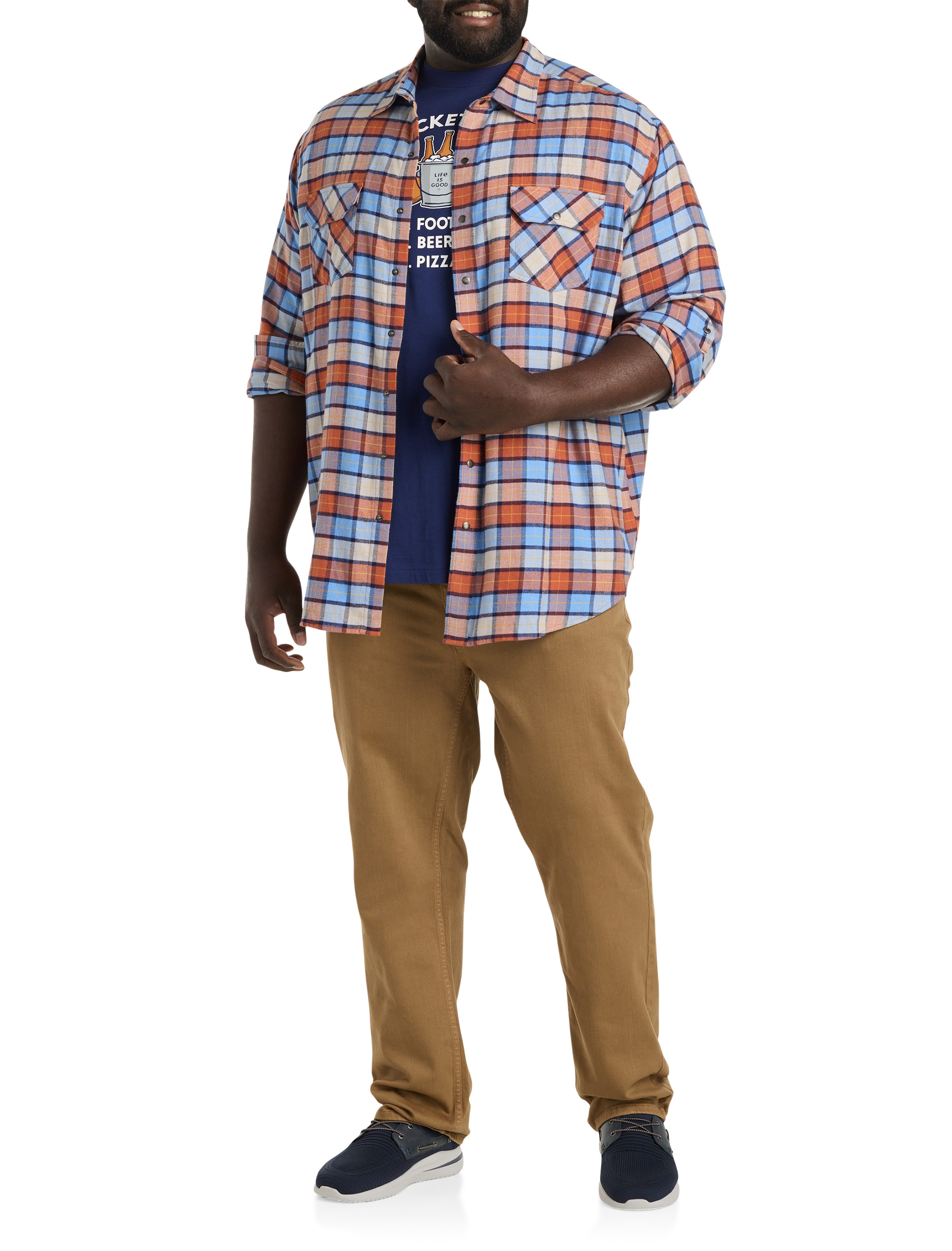 Medium Plaid Flannel Sport Shirt