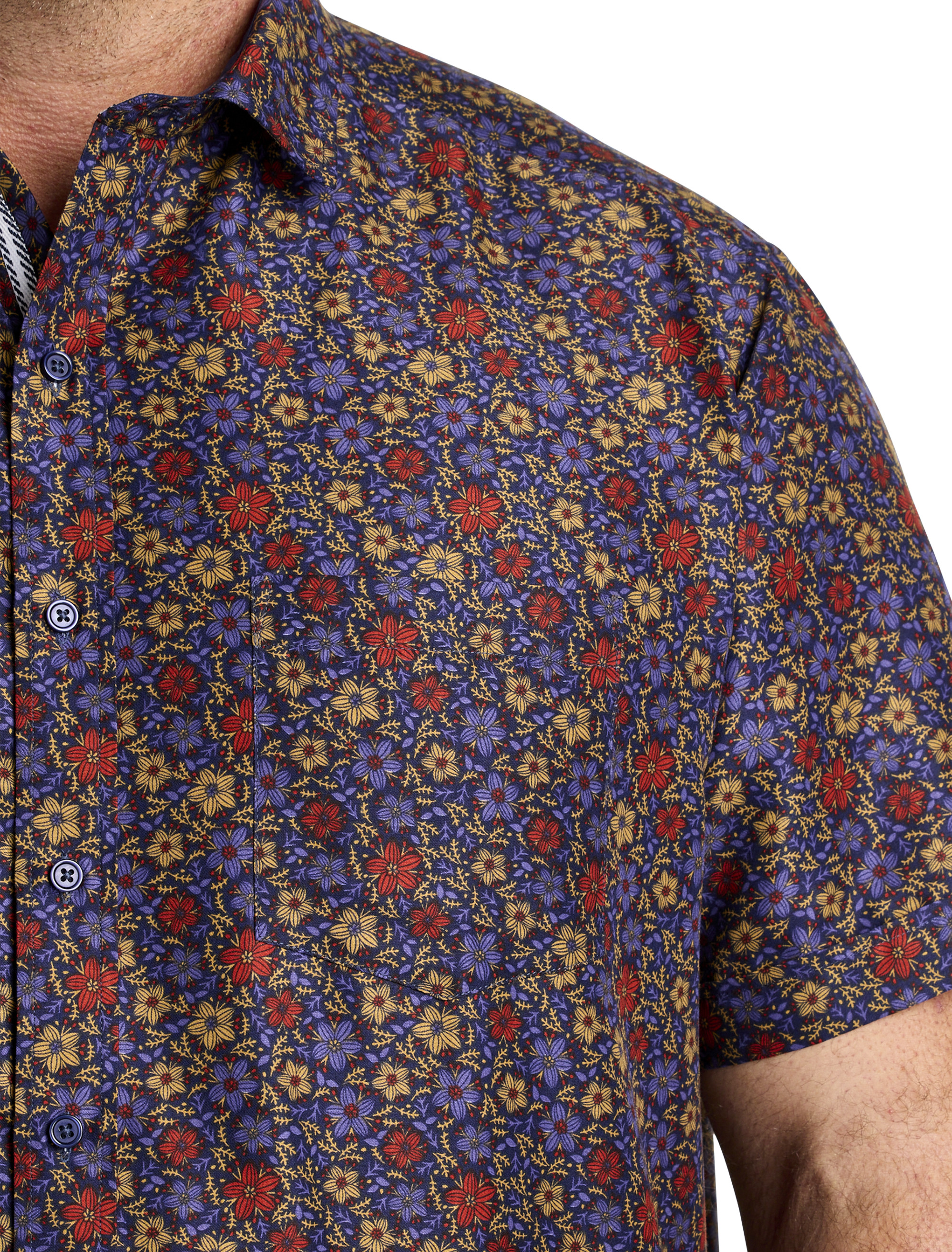 Microfiber Multi-Floral Sport Shirt