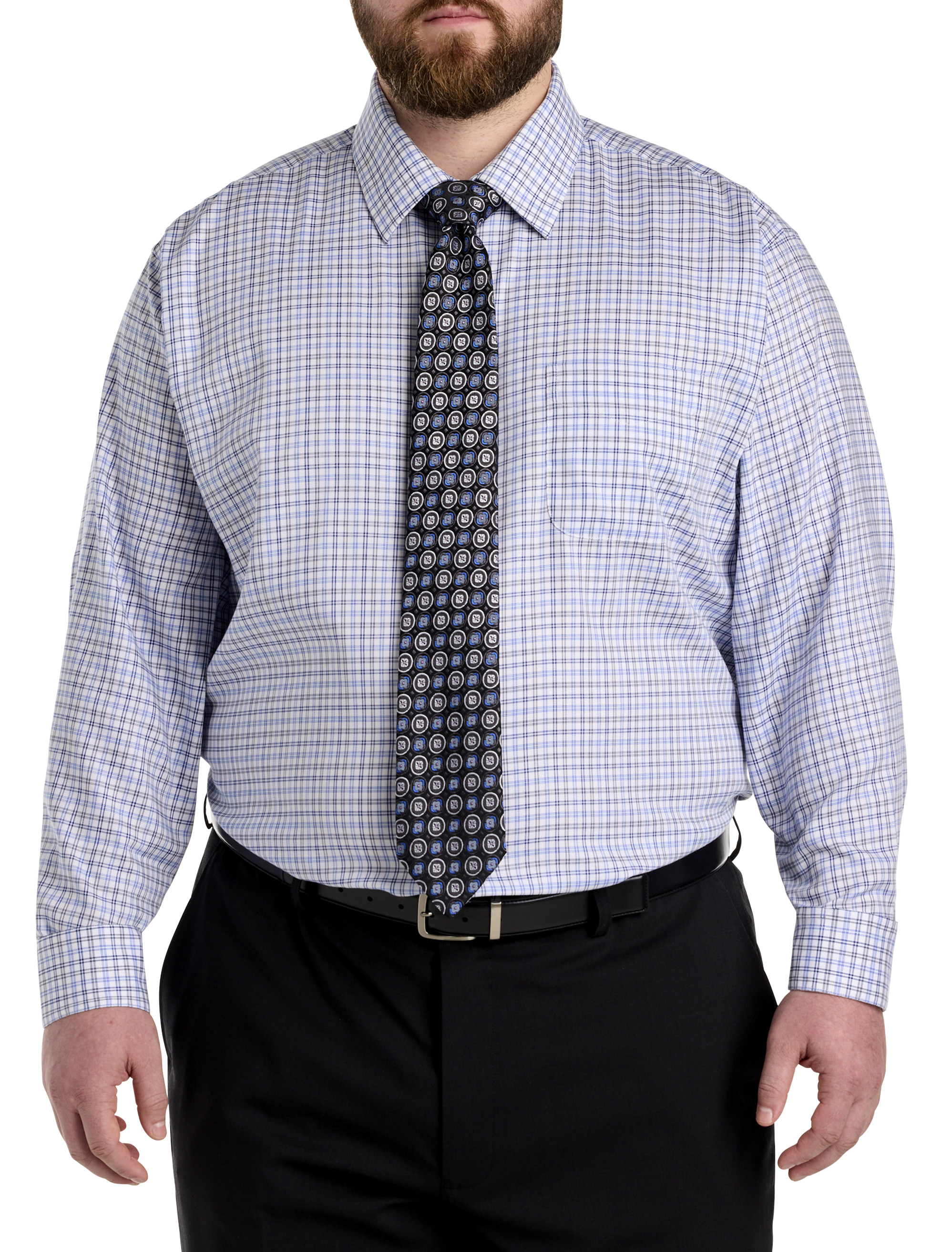 Grid Patterned Dress Shirt