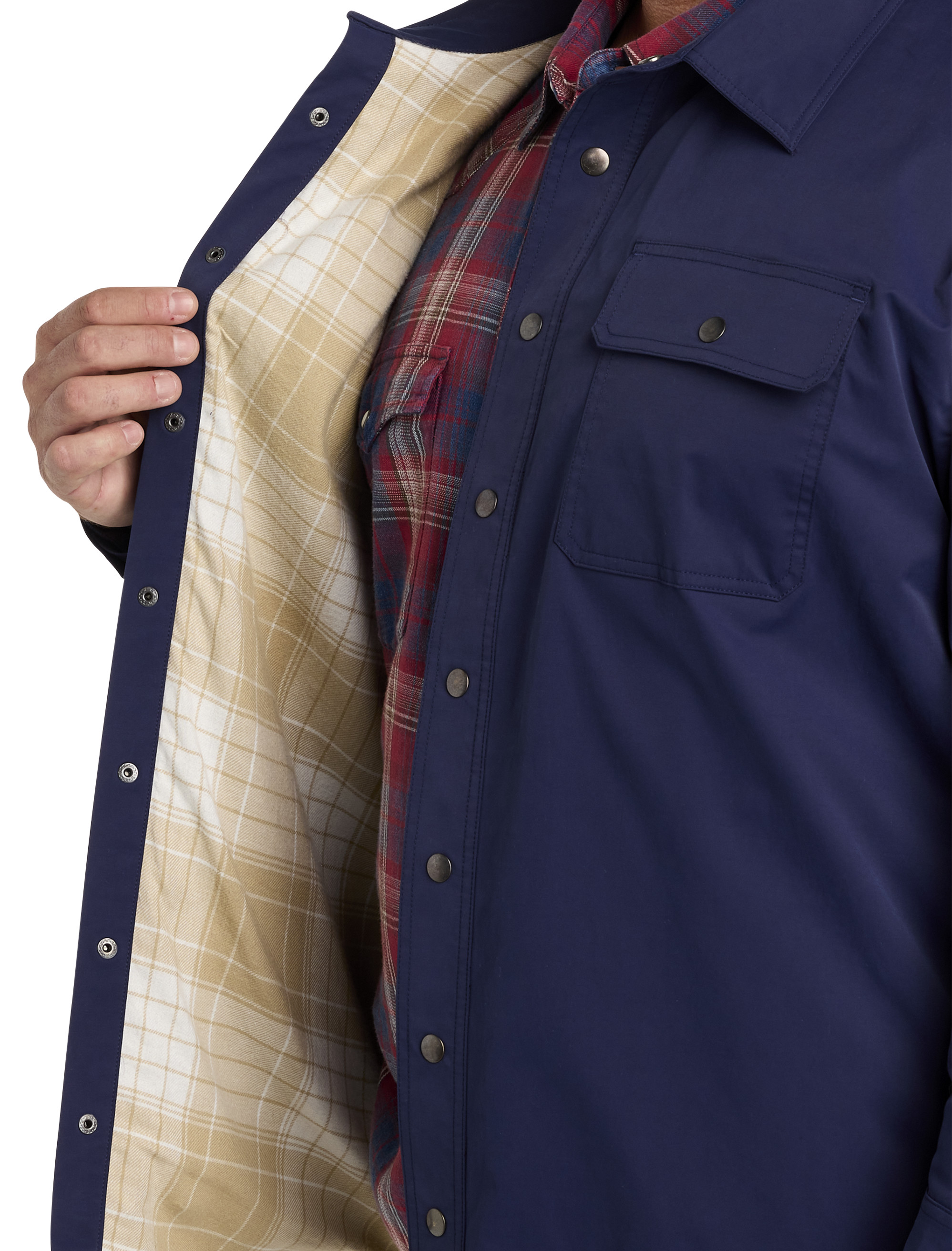 Big + Tall | True Nation Flannel-Lined Shirt Jacket | DXL