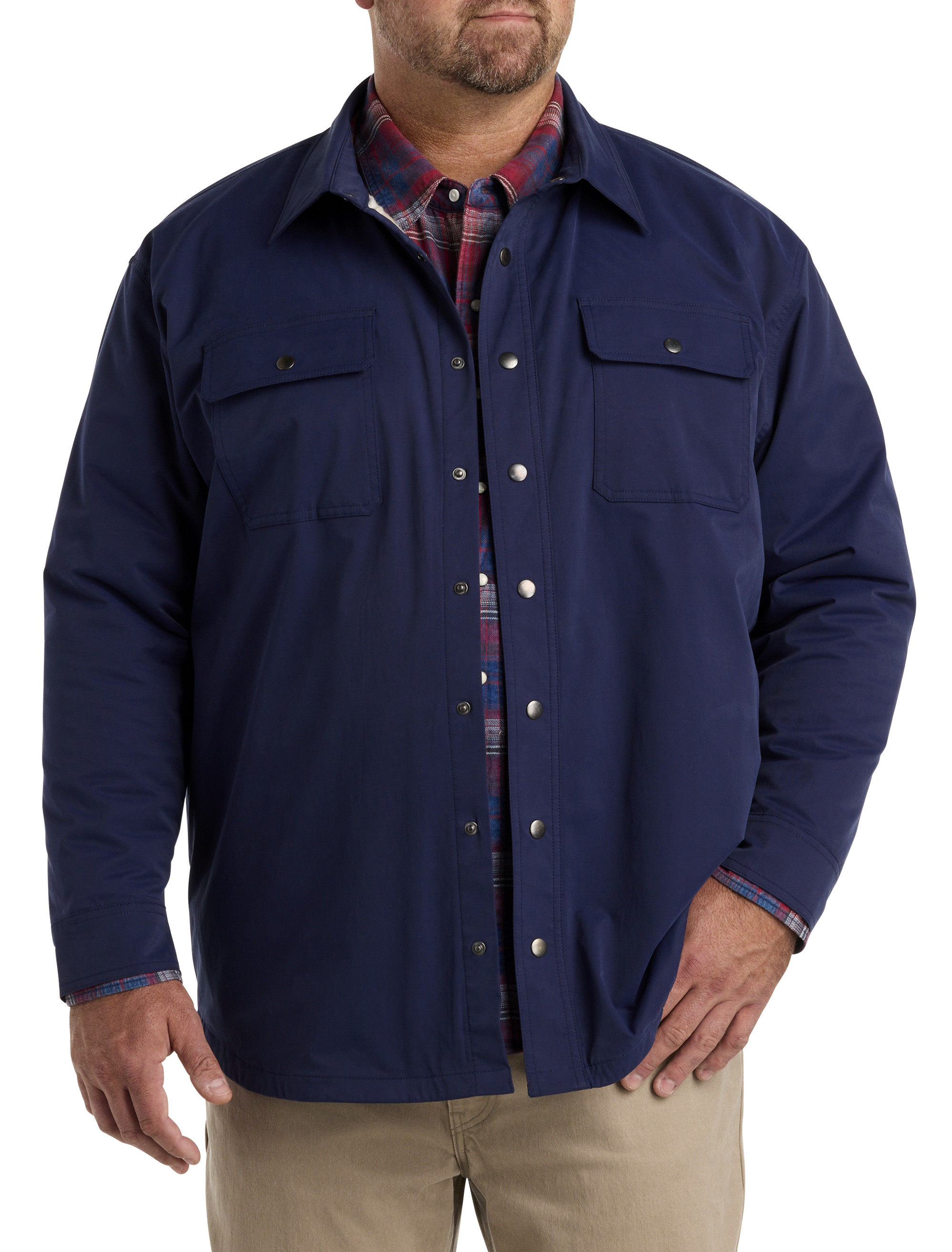 た*る様 TECH FLANNEL セットアップ　NAVY Big + Tall | True Nation Flannel-Lined Shirt Jacket | DXL