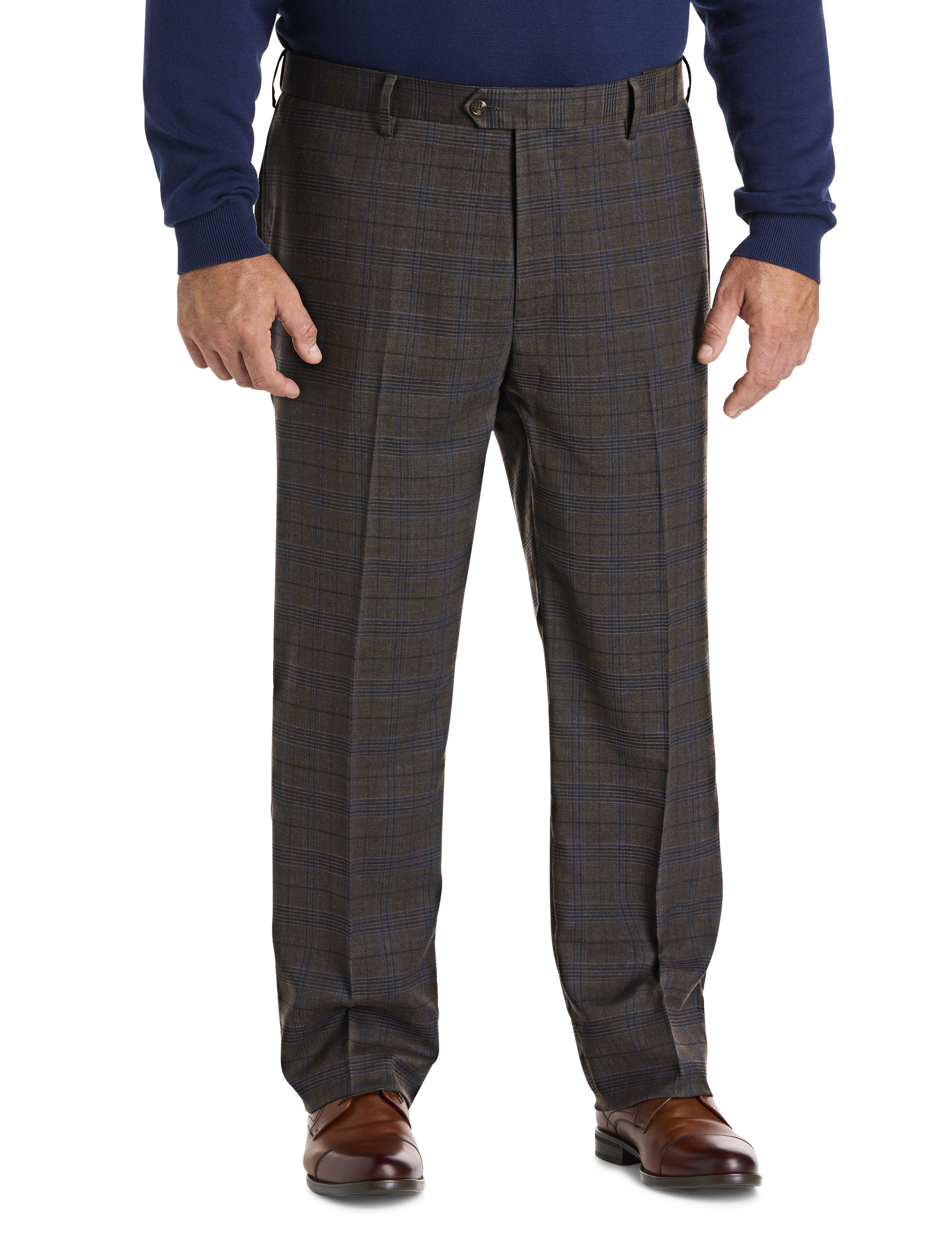Big + Tall | Oak Hill Waist-Relaxer Plaid Dress Pants | DXL