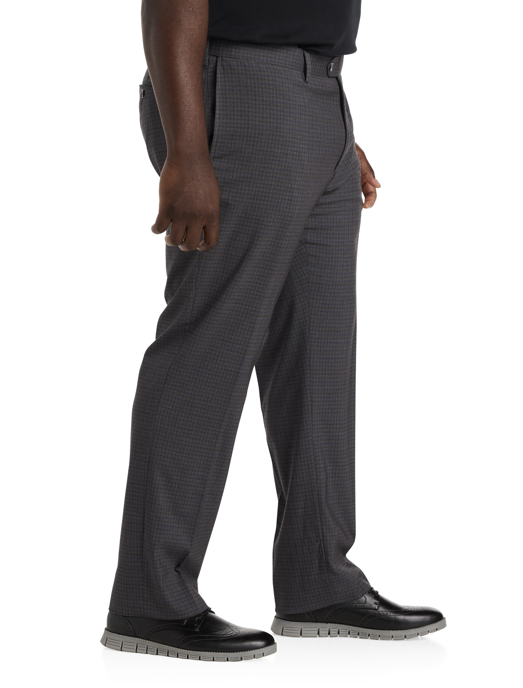 Big + Tall | Oak Hill Waist-Relaxer Mini Plaid Dress Pants | DXL