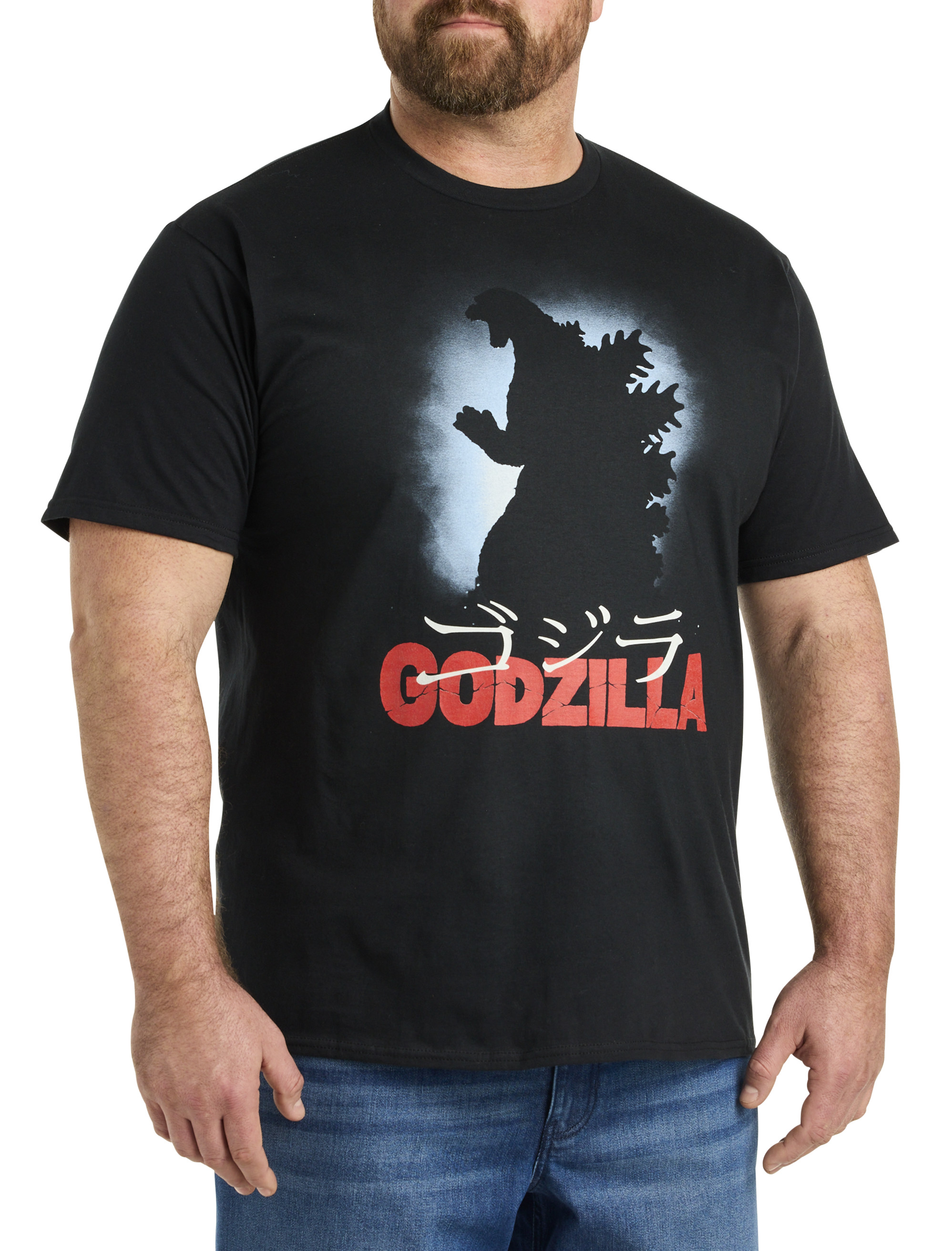 Big Tall Godzilla Shadow Graphic Tee DXL