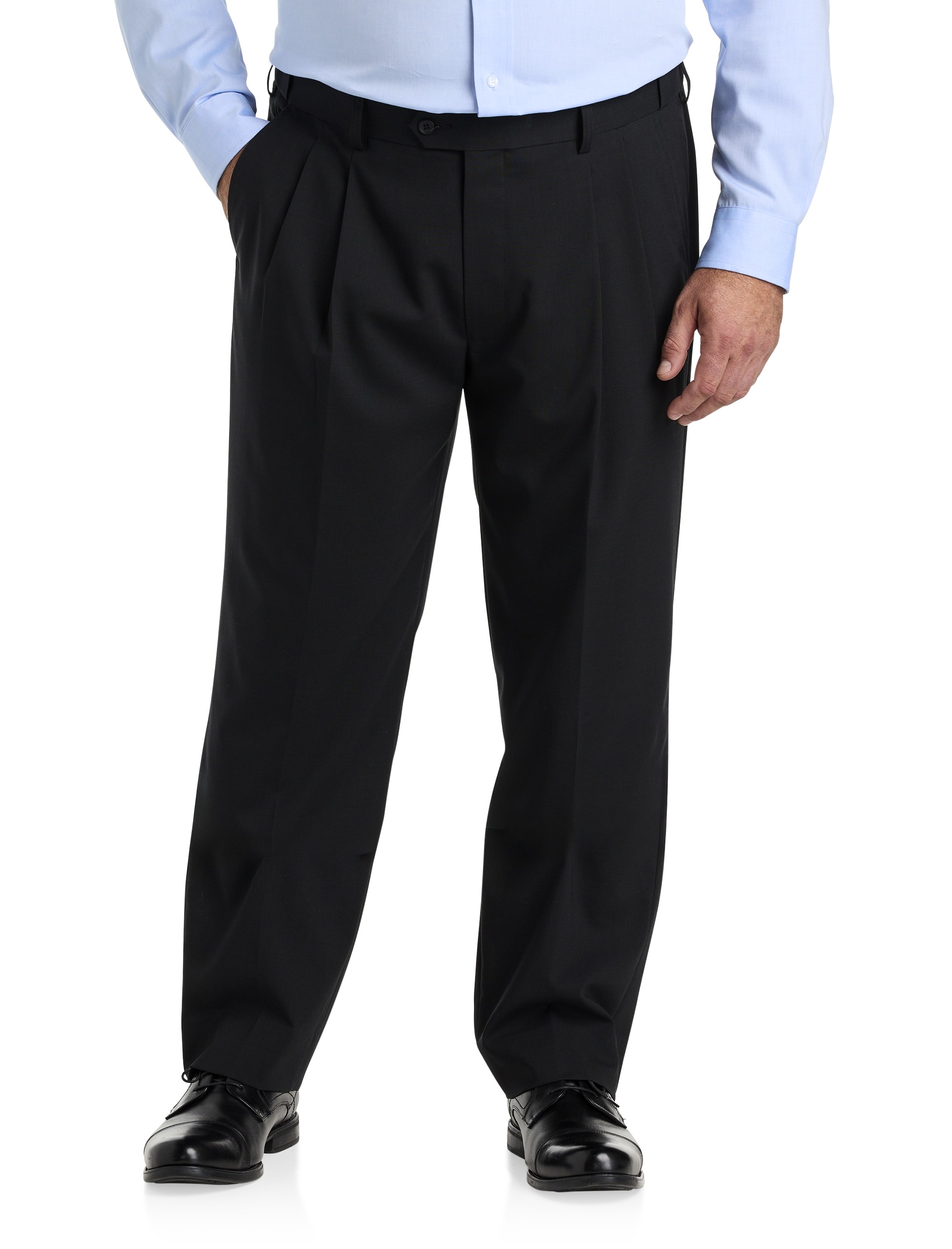 Perfect Fit Waist-Relaxer Pleated Suit Pants