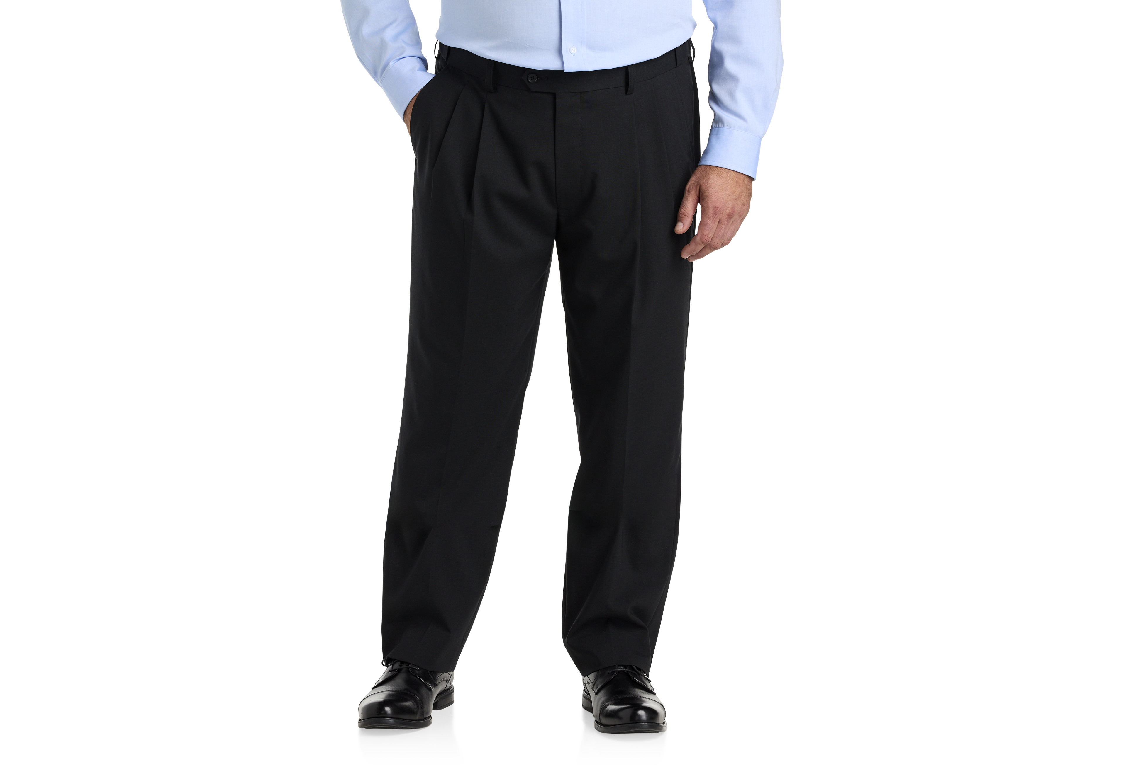 Perfect Fit Waist-Relaxer Pleated Suit Pants