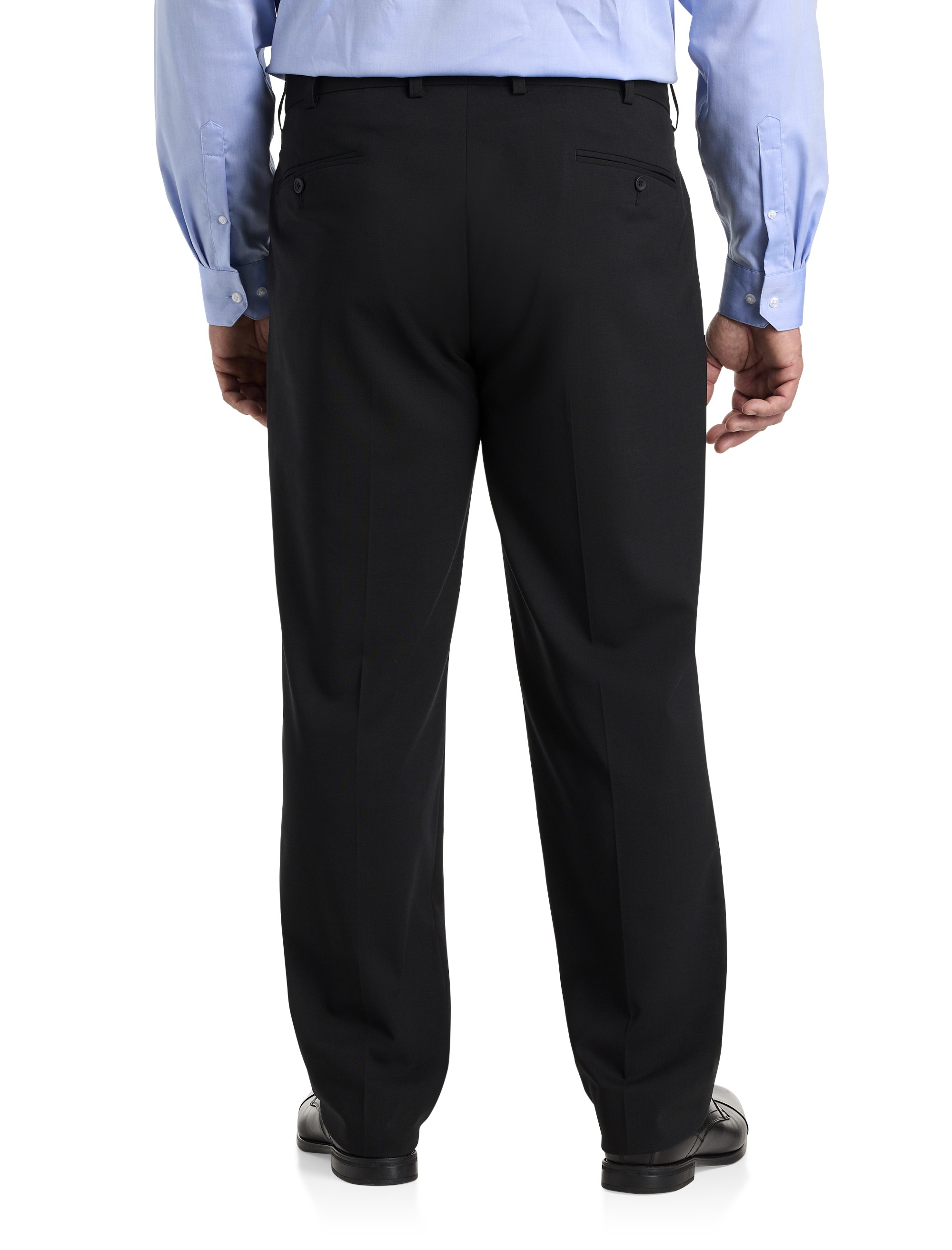 Perfect Fit Waist-Relaxer Flat-Front Suit Pants - thumbnail 2