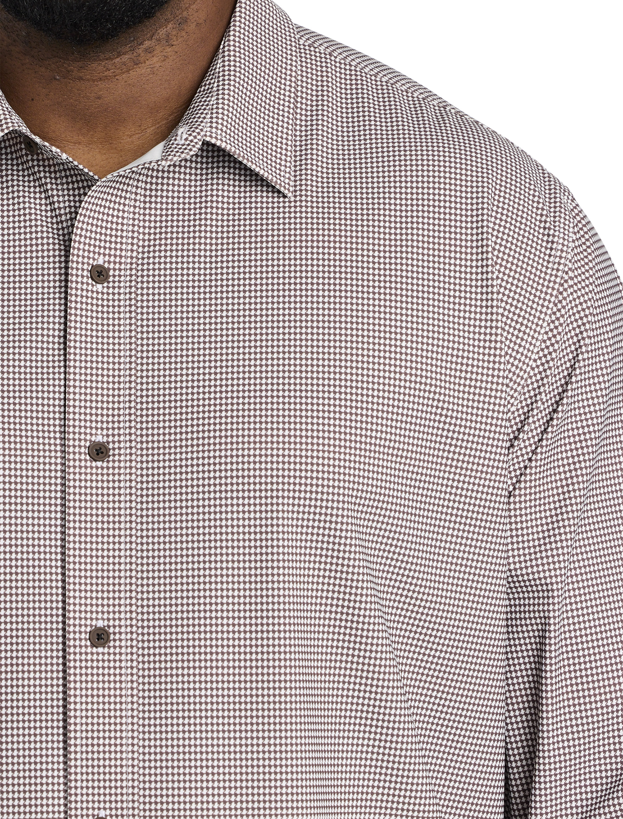Big + Tall | Society of One Houndstooth Performance Sport Shirt | DXL