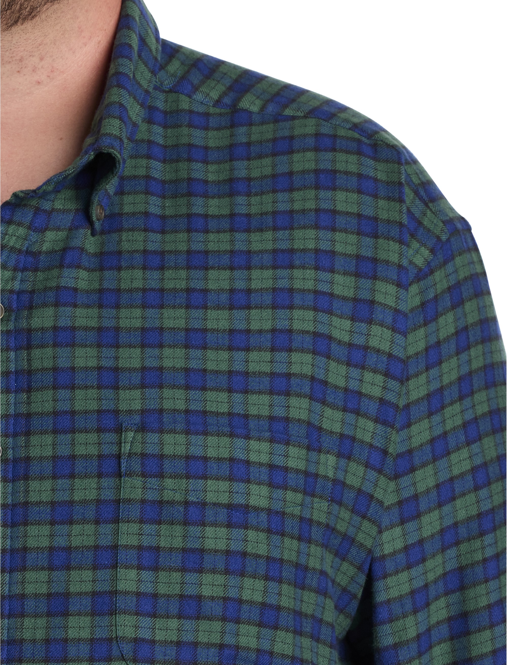 Small Plaid Flannel Sport Shirt - thumbnail 3