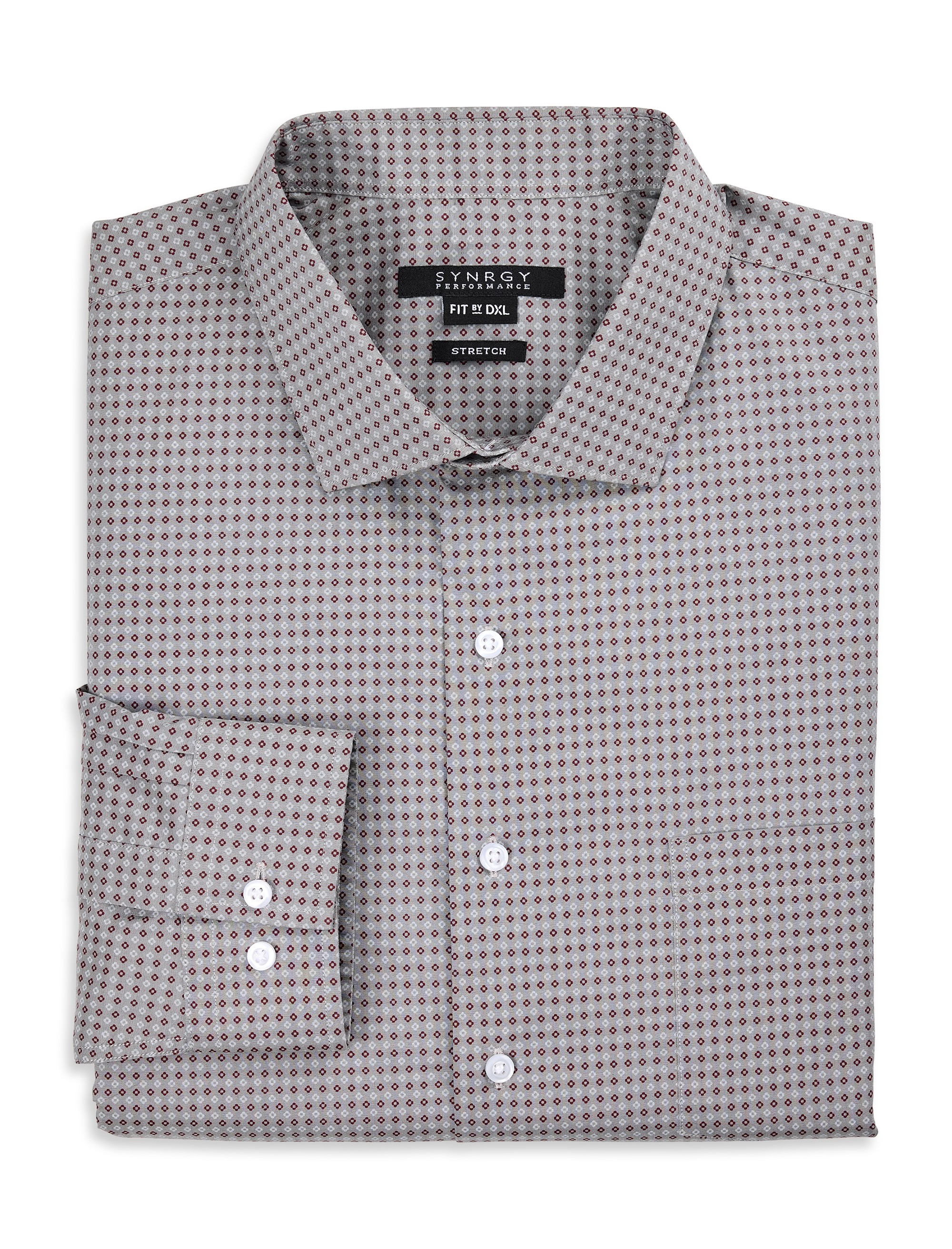 Performance Geometric Print Dress Shirt