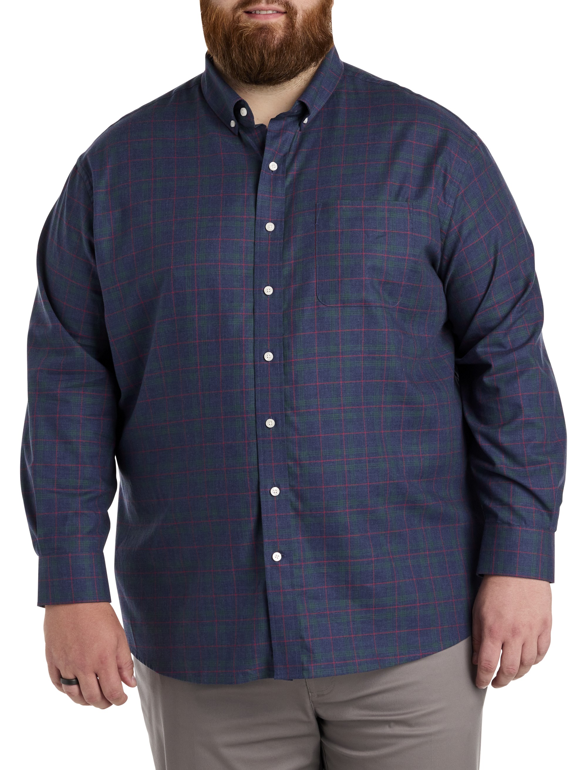 Heathered Plaid Sport Shirt - thumbnail 2