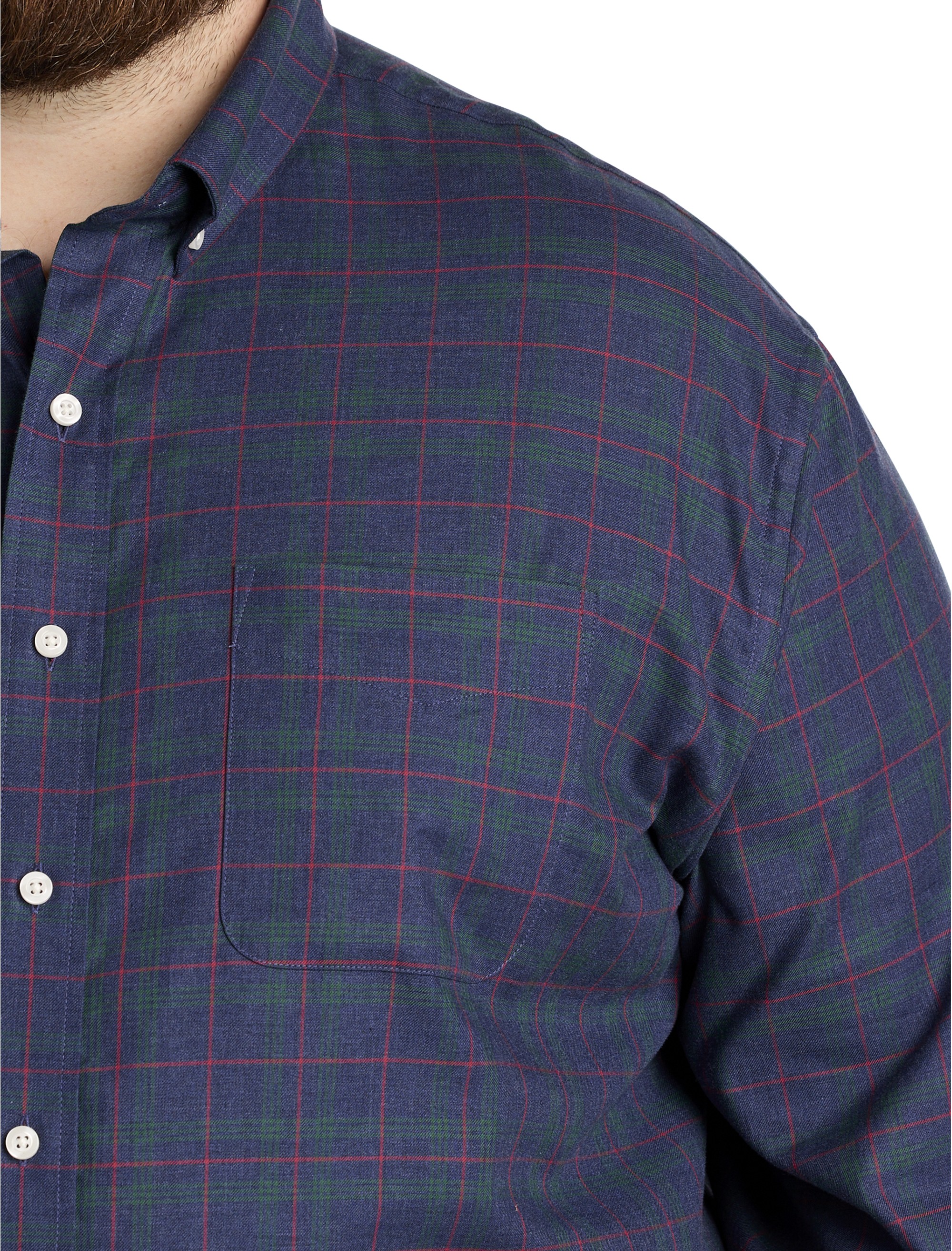 Heathered Plaid Sport Shirt - thumbnail 3