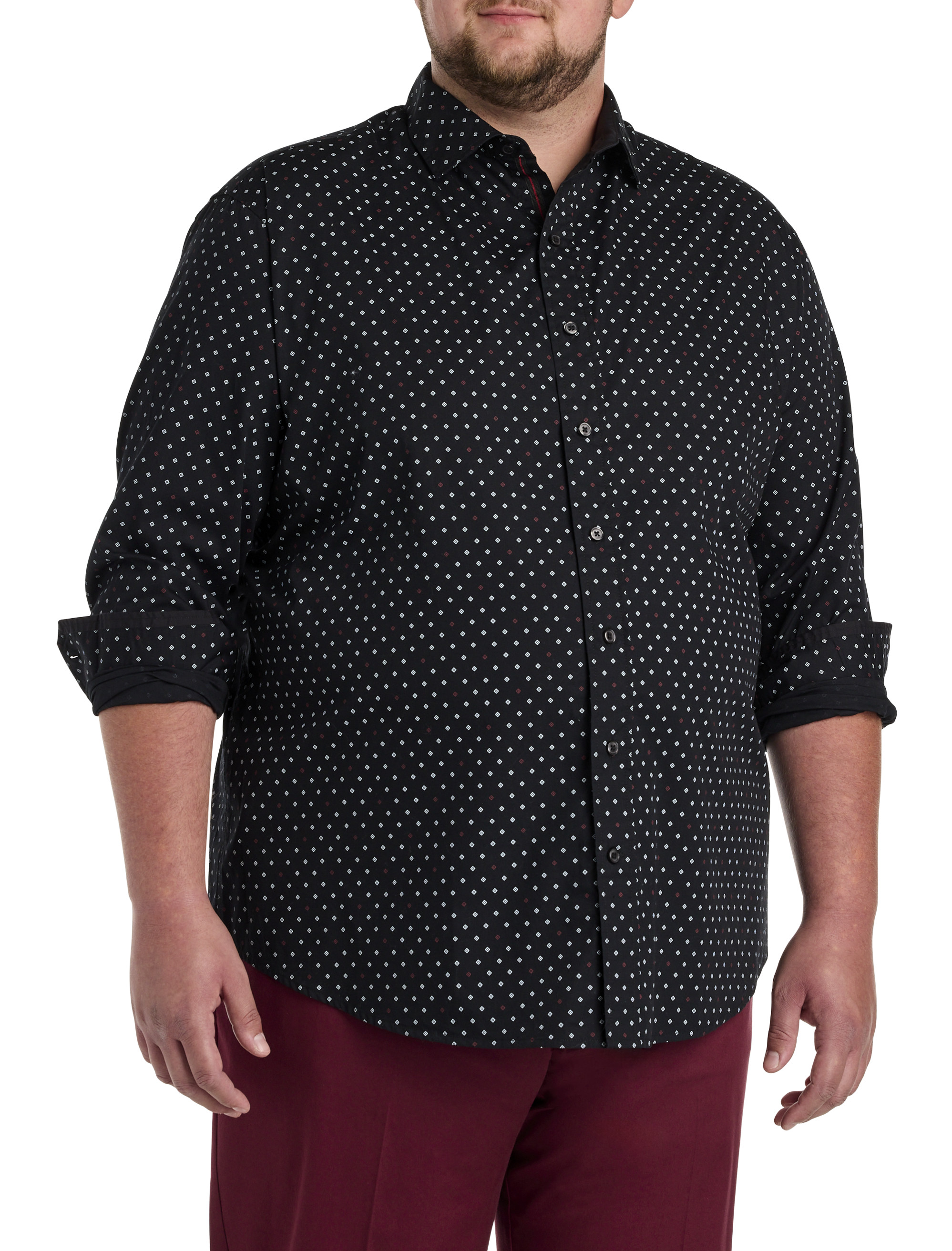 Men's Black Button Up Shirts | DXL