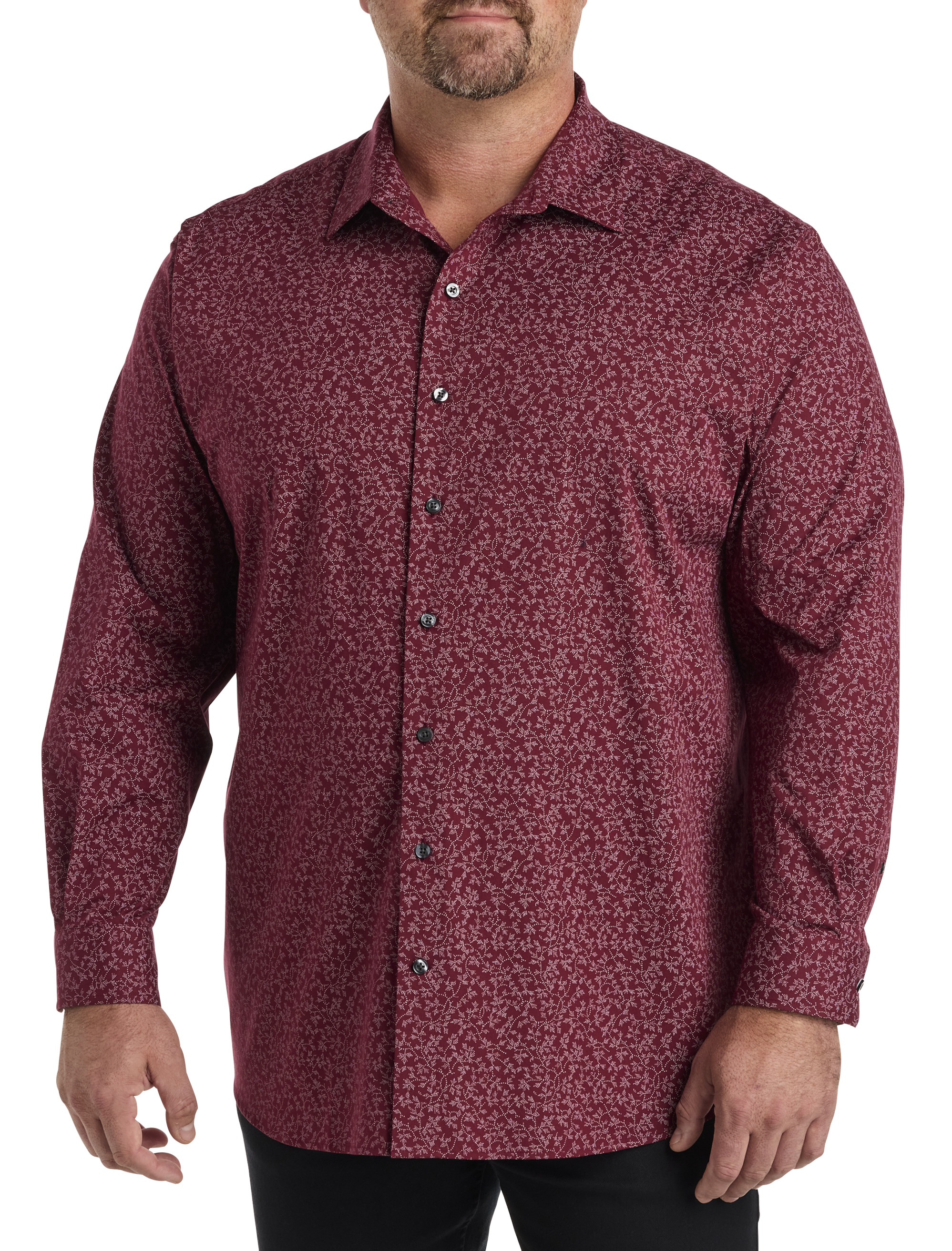 Leaf Print Sport Shirt