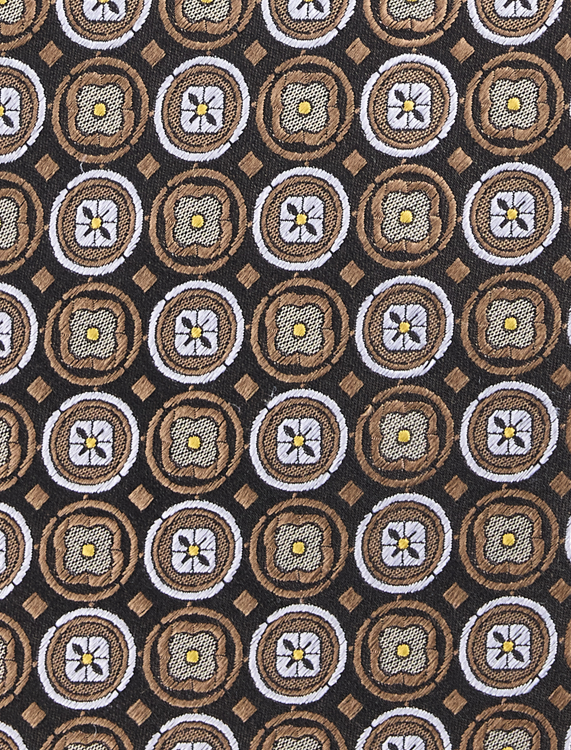 Medallion Patterned Silk Tie