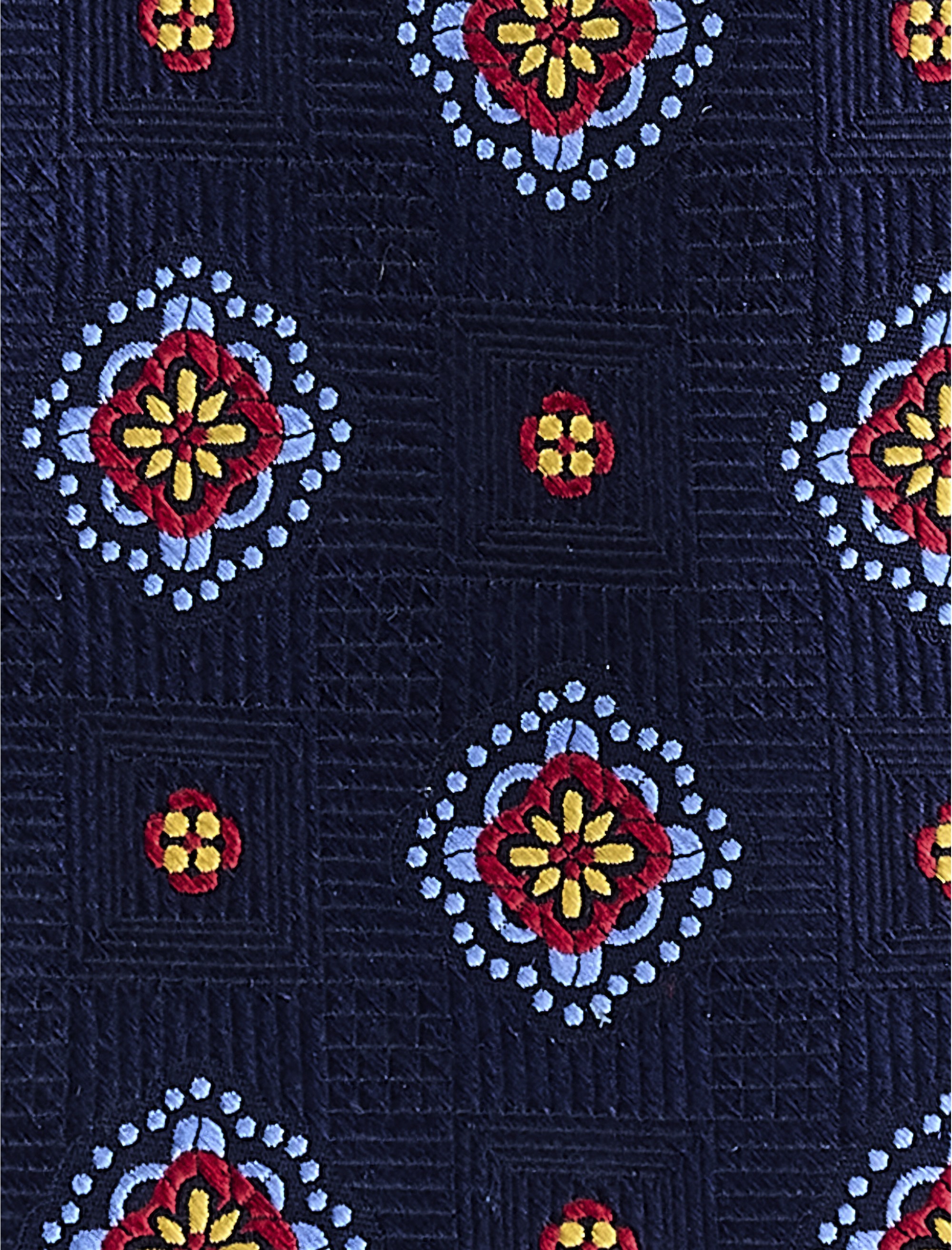 Winter Medallion Silk Tie - thumbnail 2