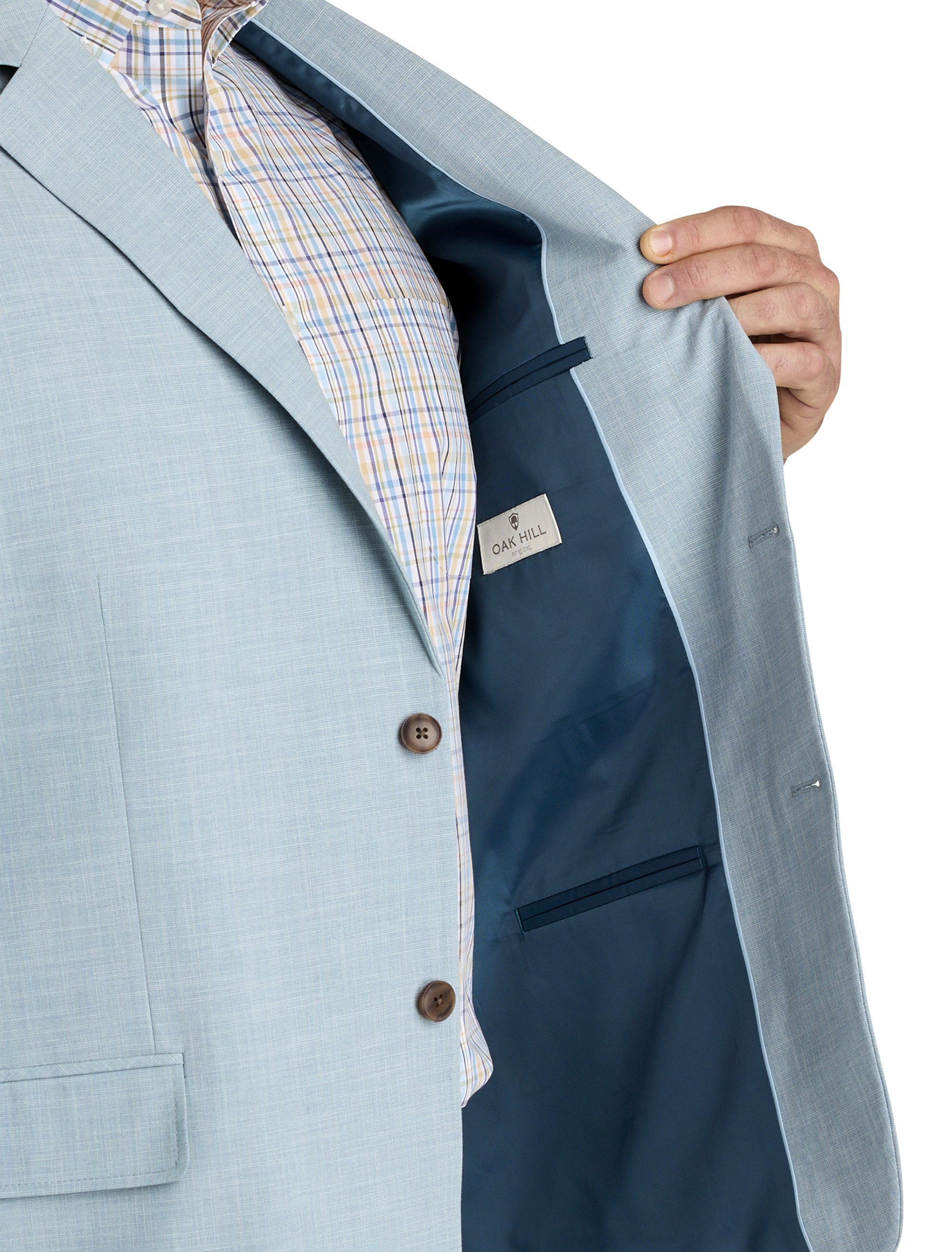 Big + Tall | Oak Hill Cross Hatch Jacket-Relaxer Suit Jacket | DXL