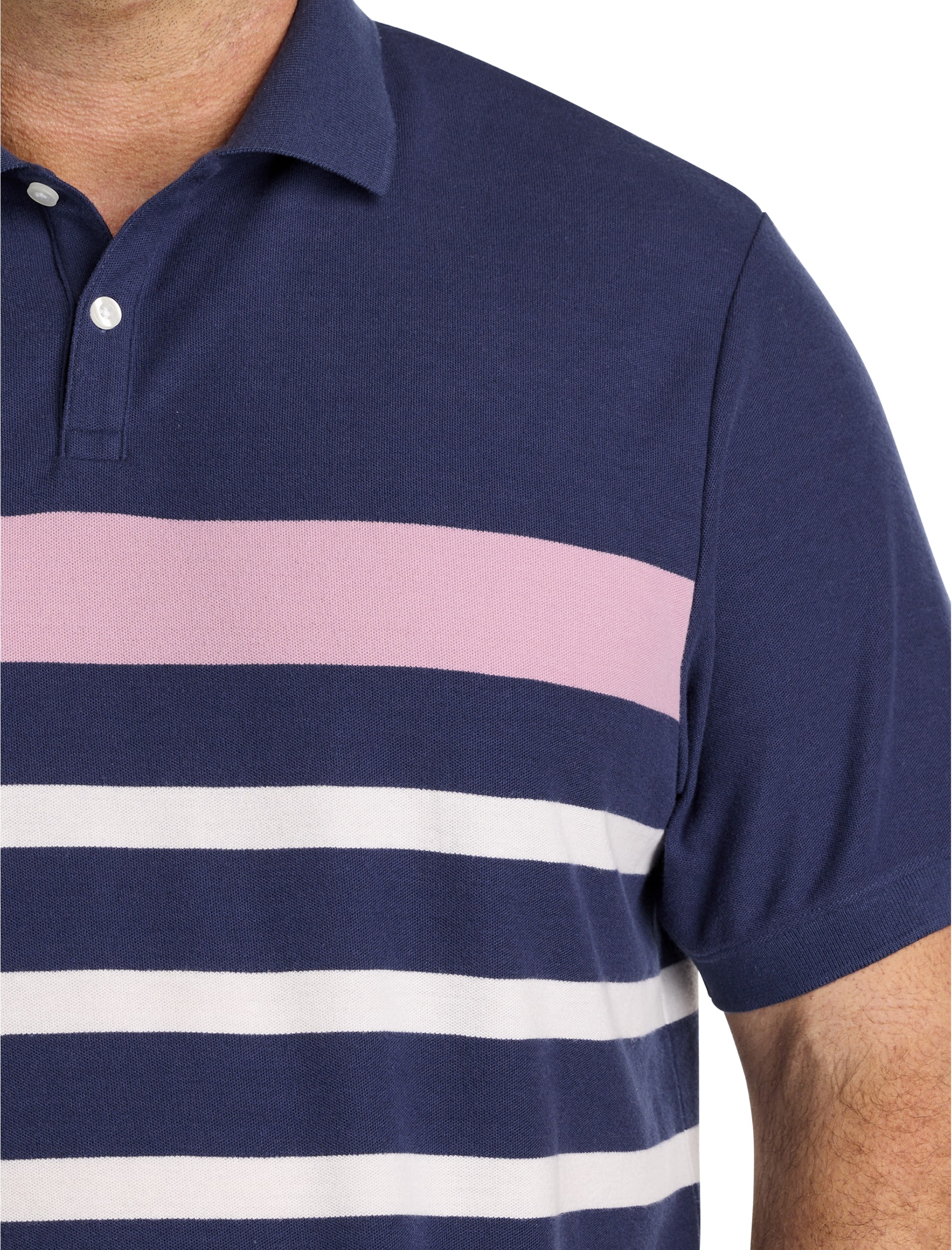 Chest Striped Polo Shirt - thumbnail 2