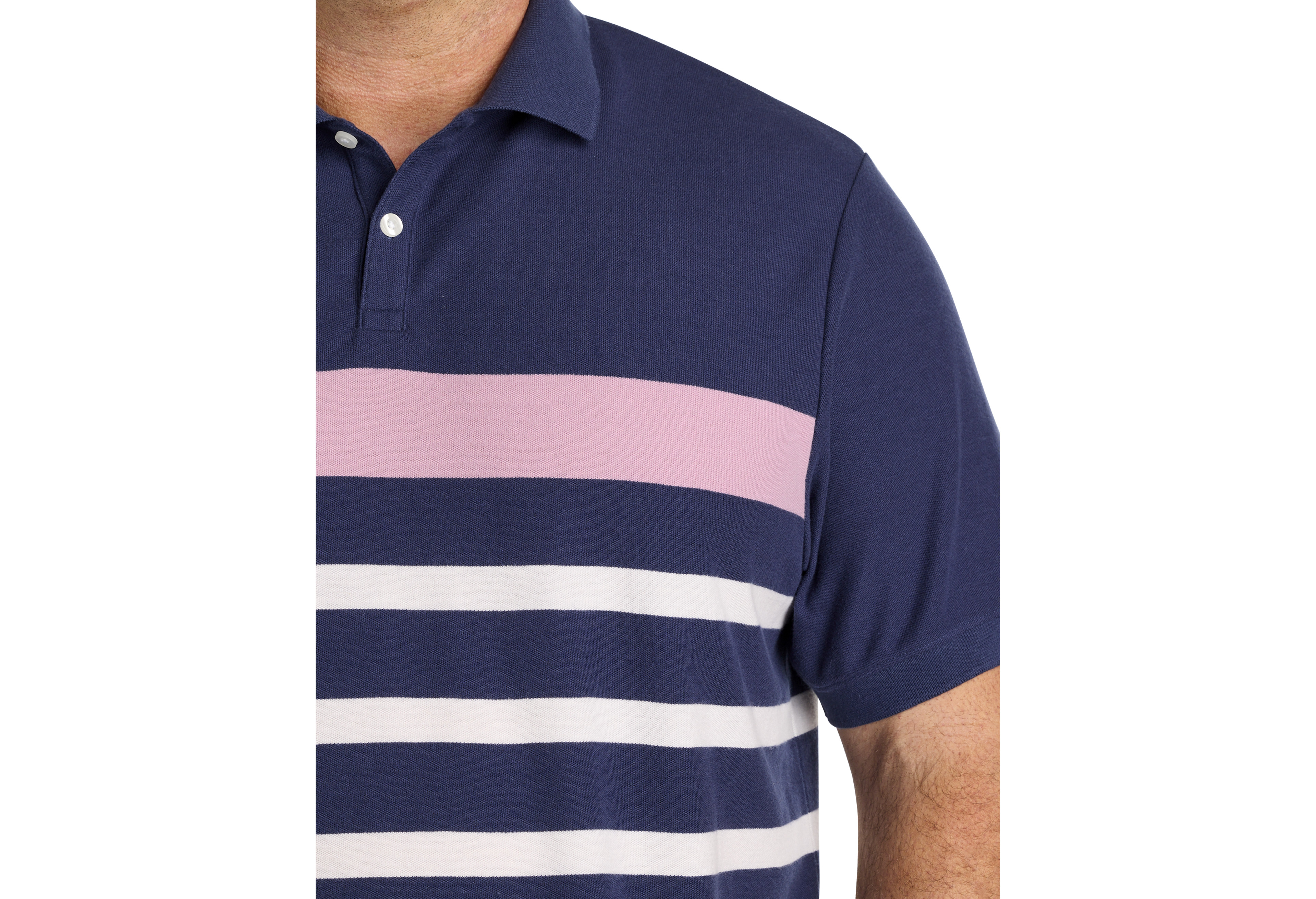 Chest Striped Polo Shirt