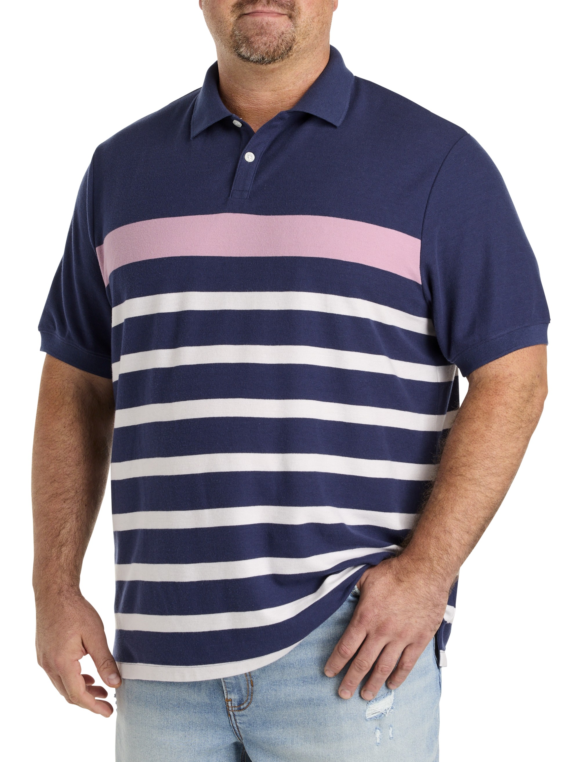 Chest Striped Polo Shirt