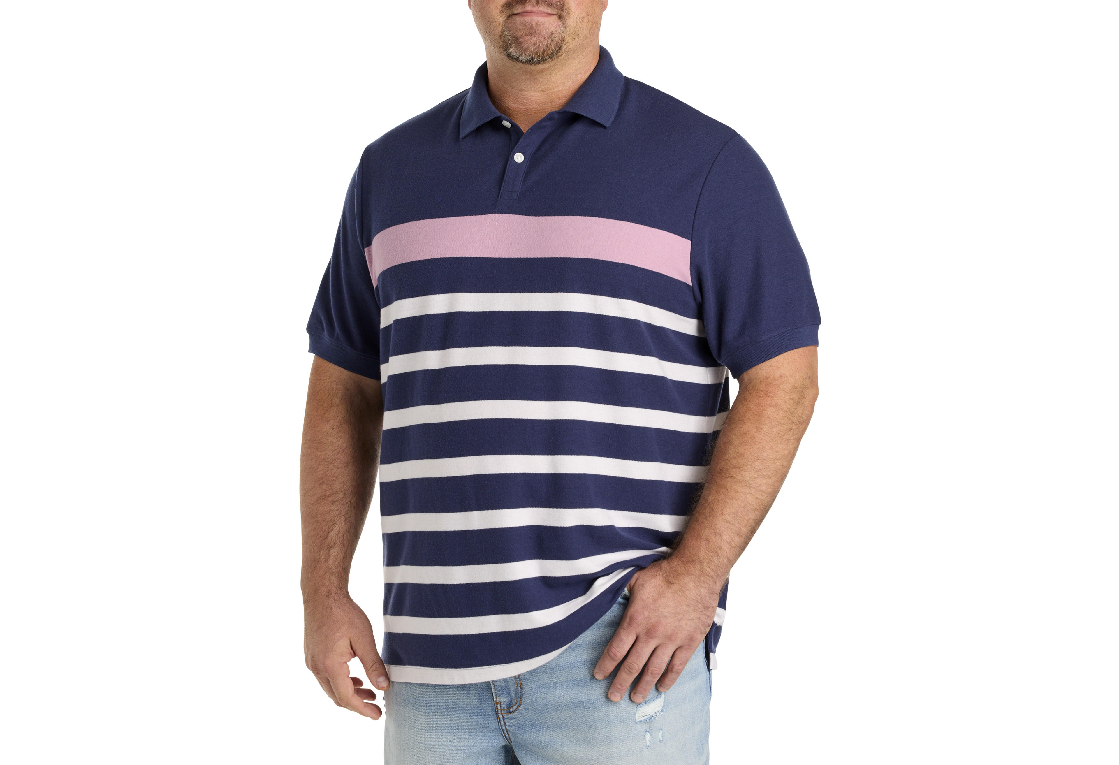 Chest Striped Polo Shirt