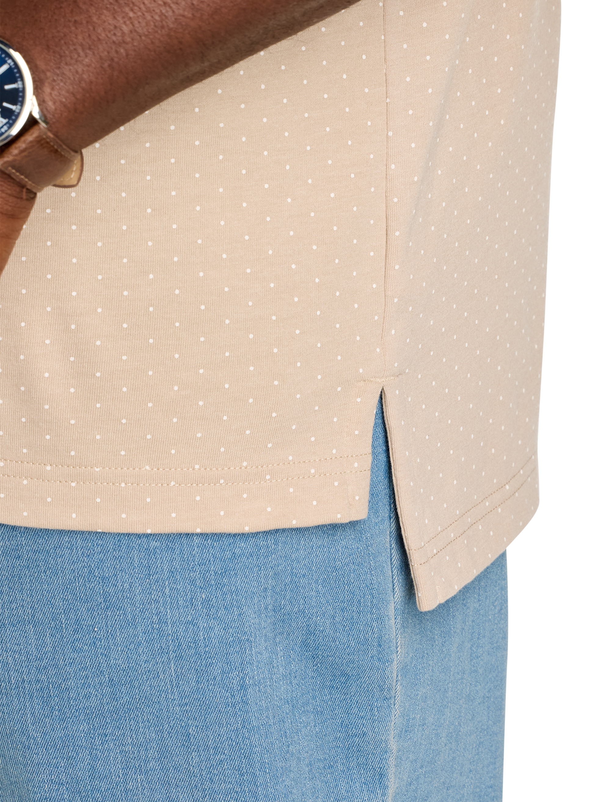 Pin Dot Printed Polo Shirt