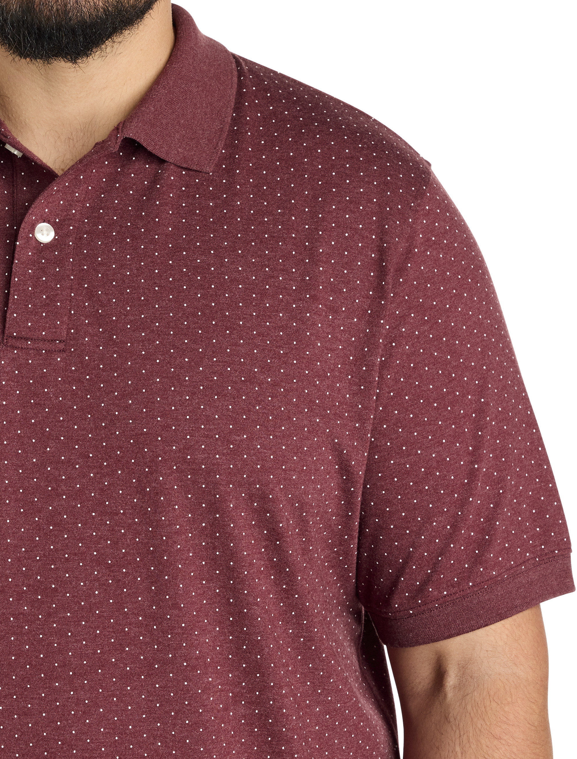 Pin Dot Printed Polo Shirt