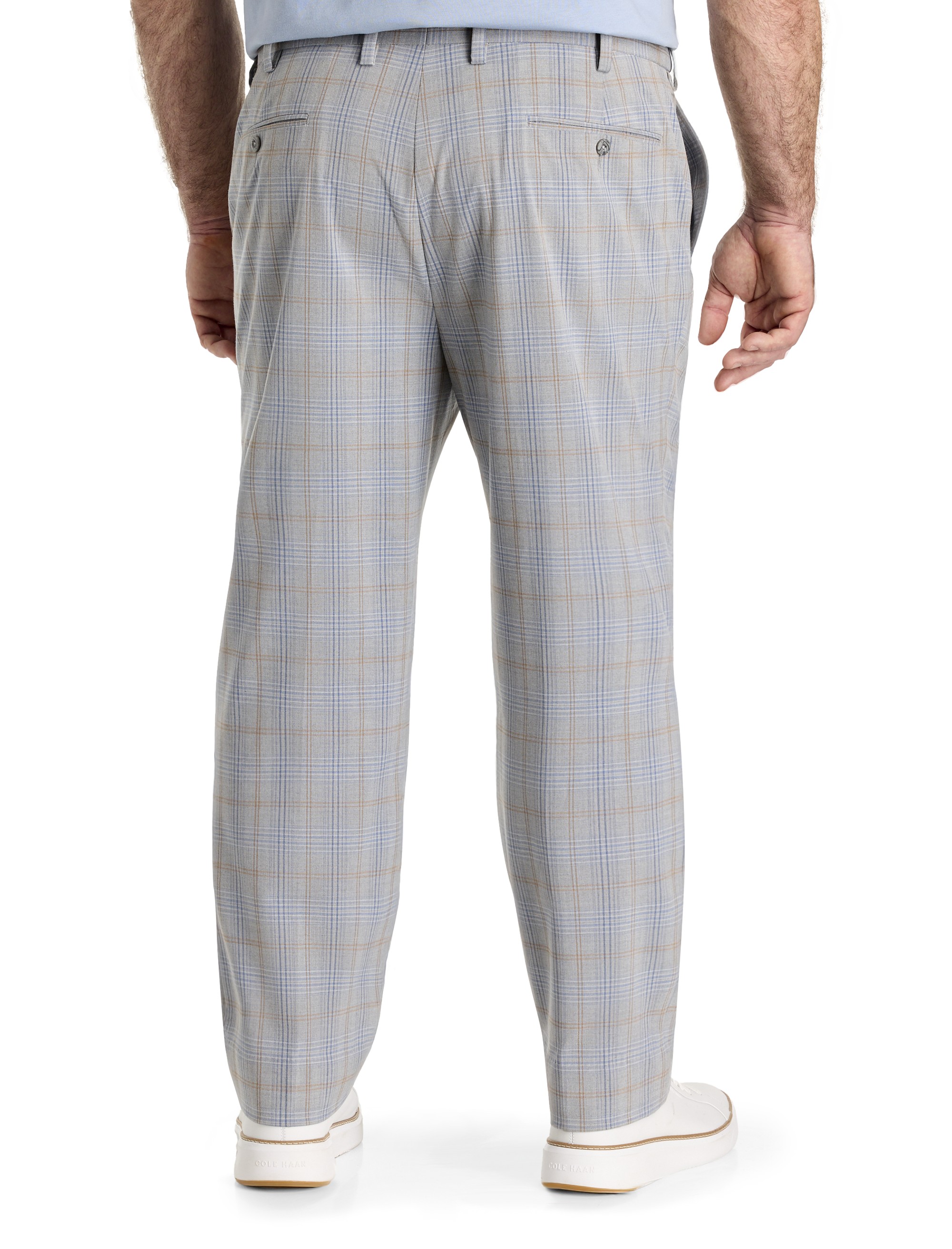 Waist-Relaxer Plaid Dress Pants - thumbnail 3