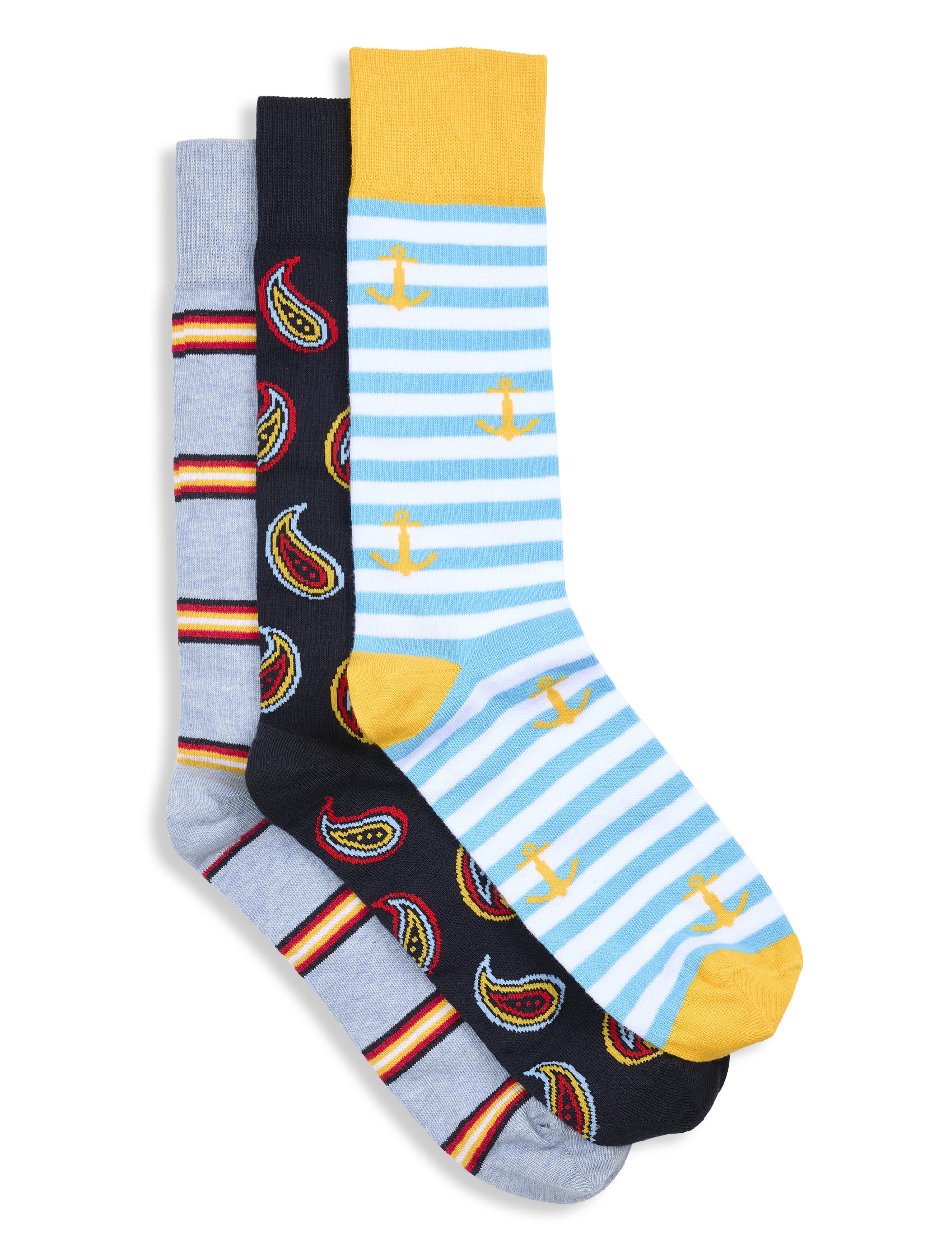 3-pk Nautical Socks