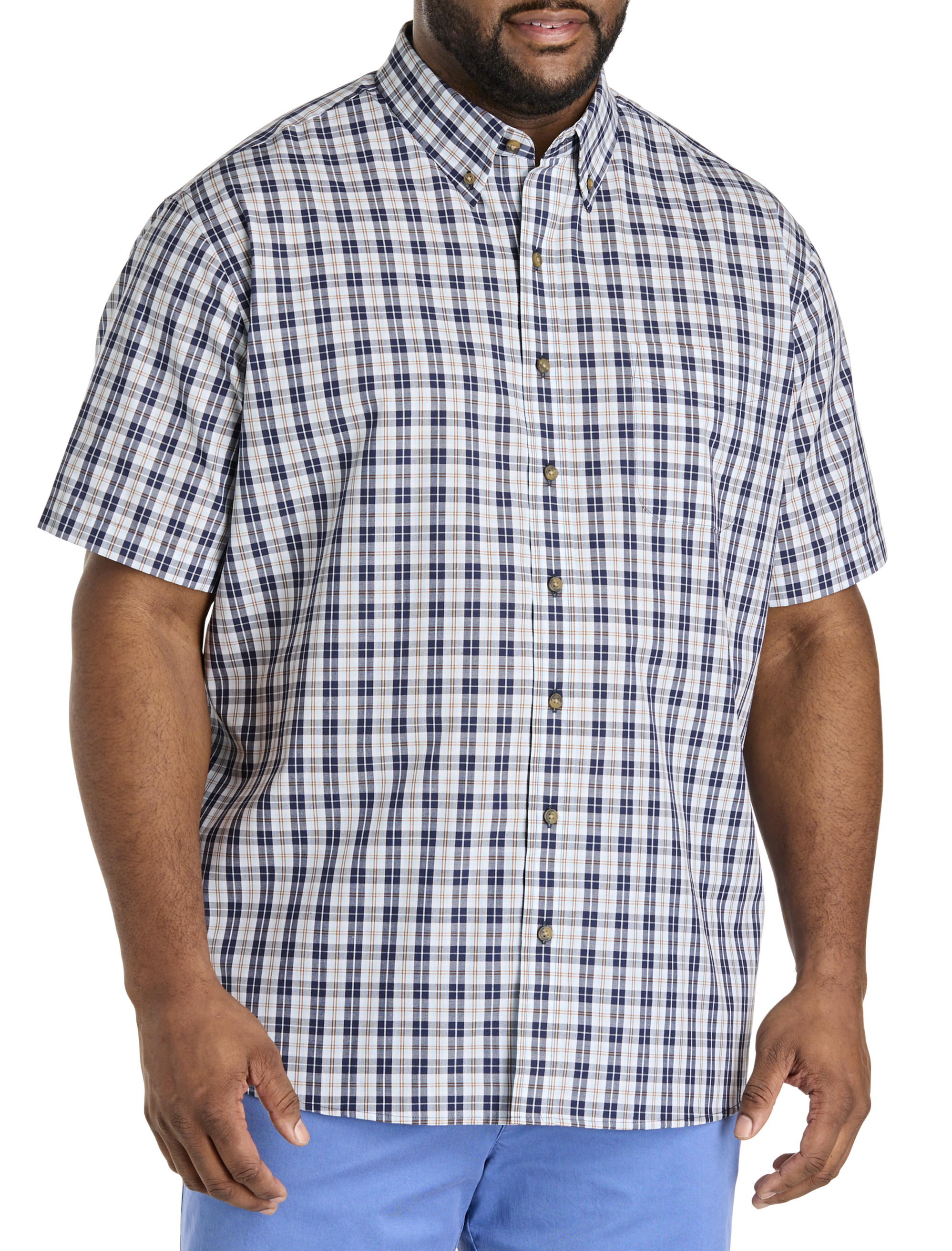 Easy-Care Multi Plaid Sport Shirt