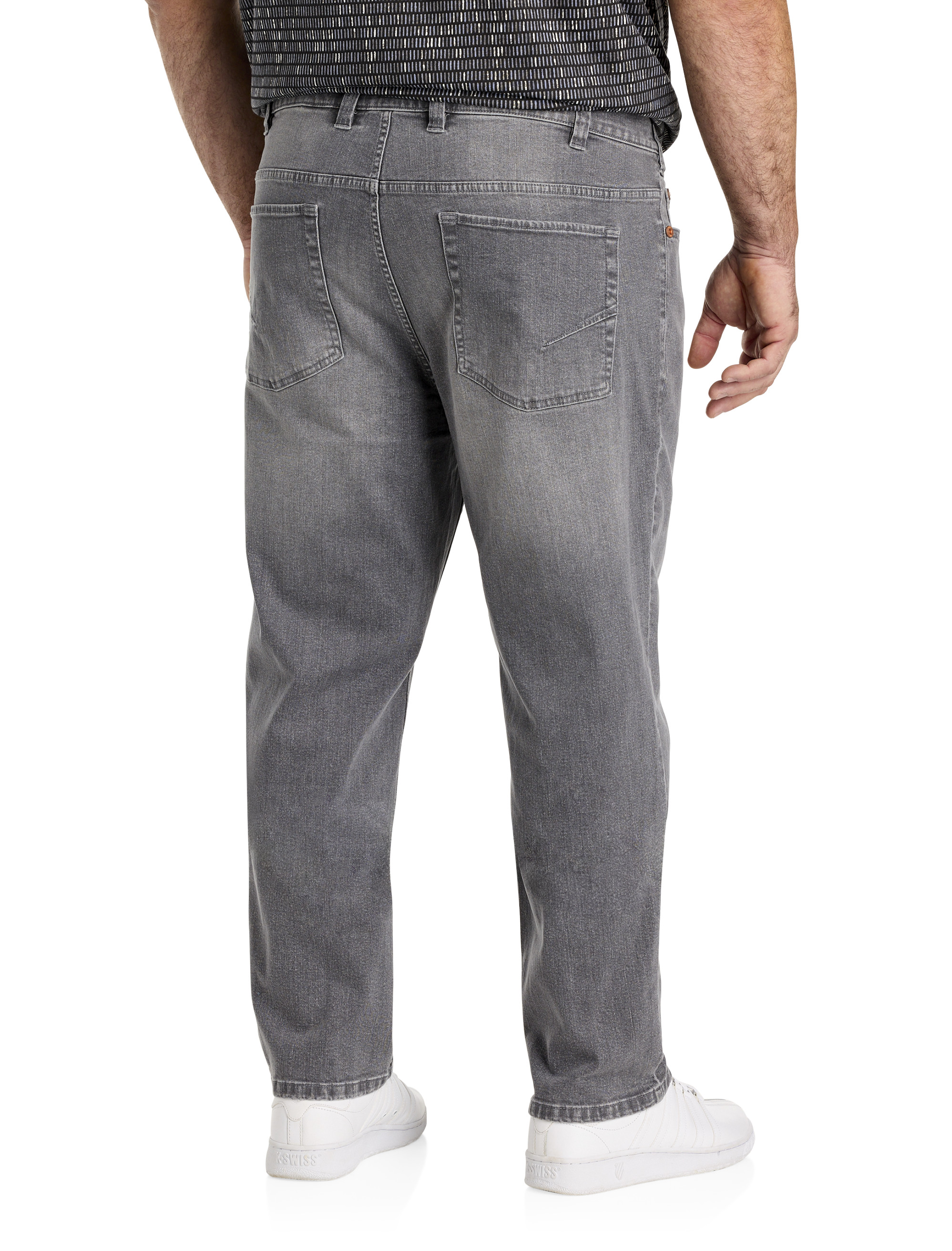 Grey Wash Tapered-Fit Jeans