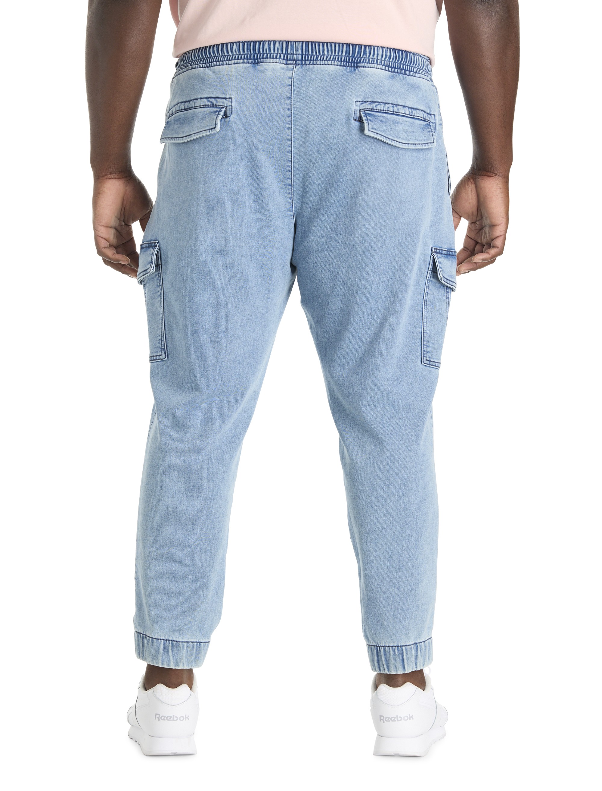 Knit Denim Cargo Joggers - thumbnail 2
