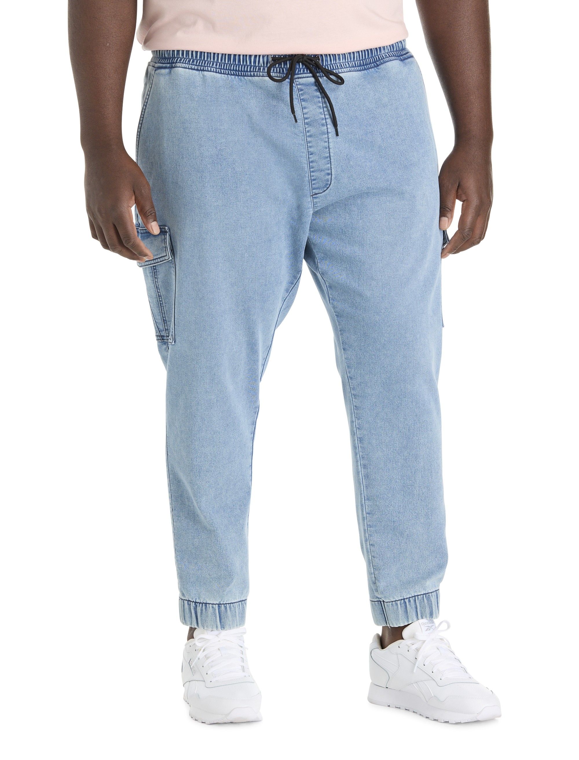 Knit Denim Cargo Joggers