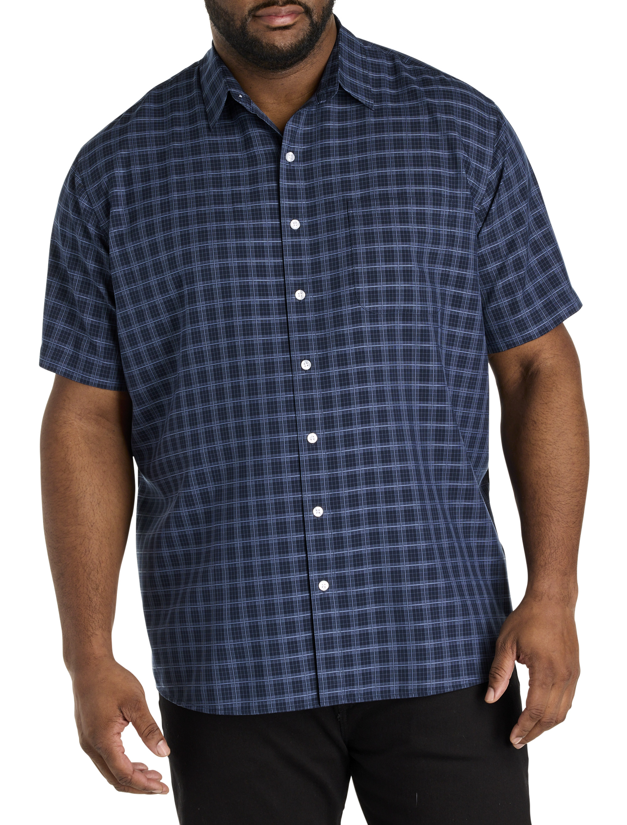 Microfiber Large Plaid Sport Shirt