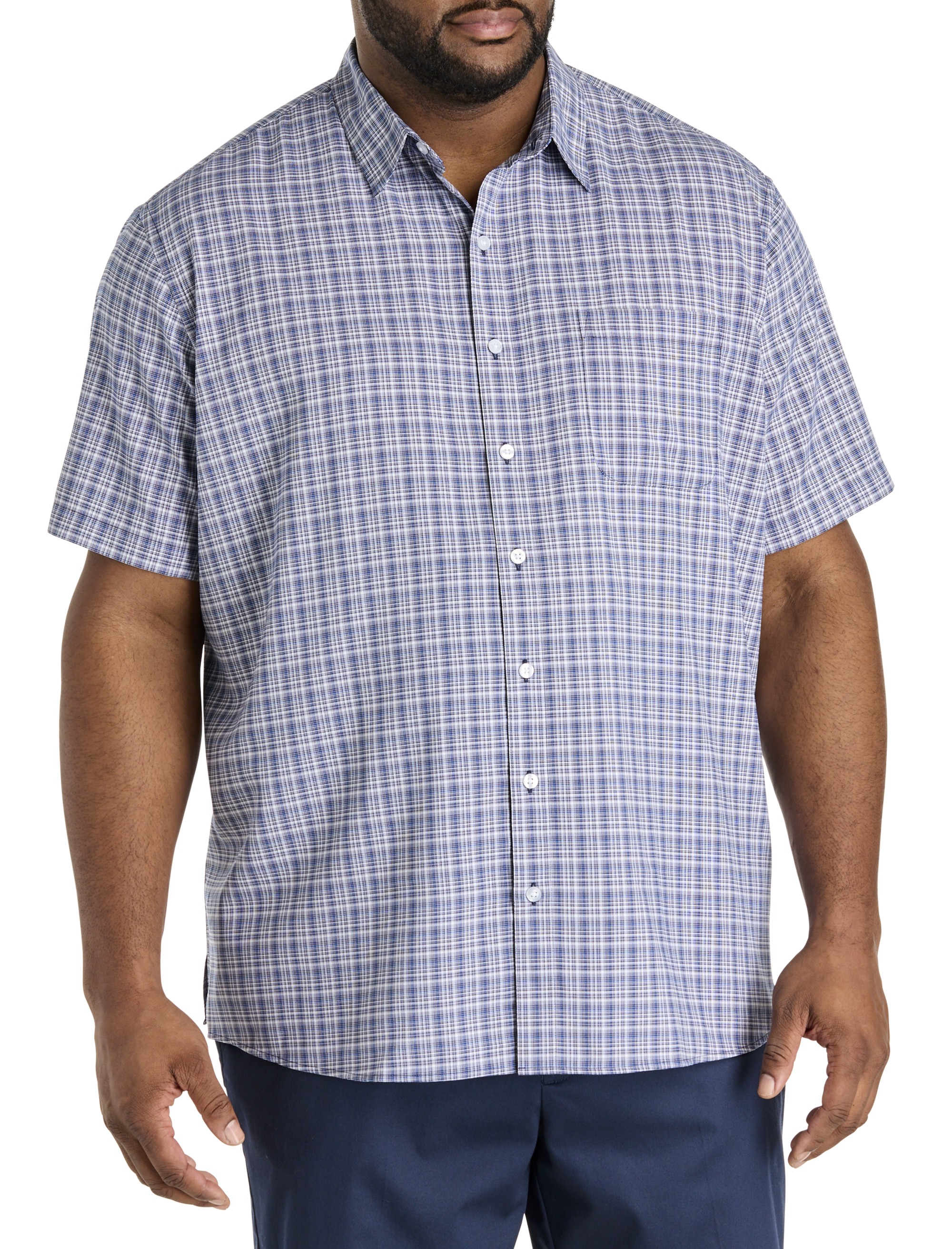 Plaid Microfiber Sport Shirt