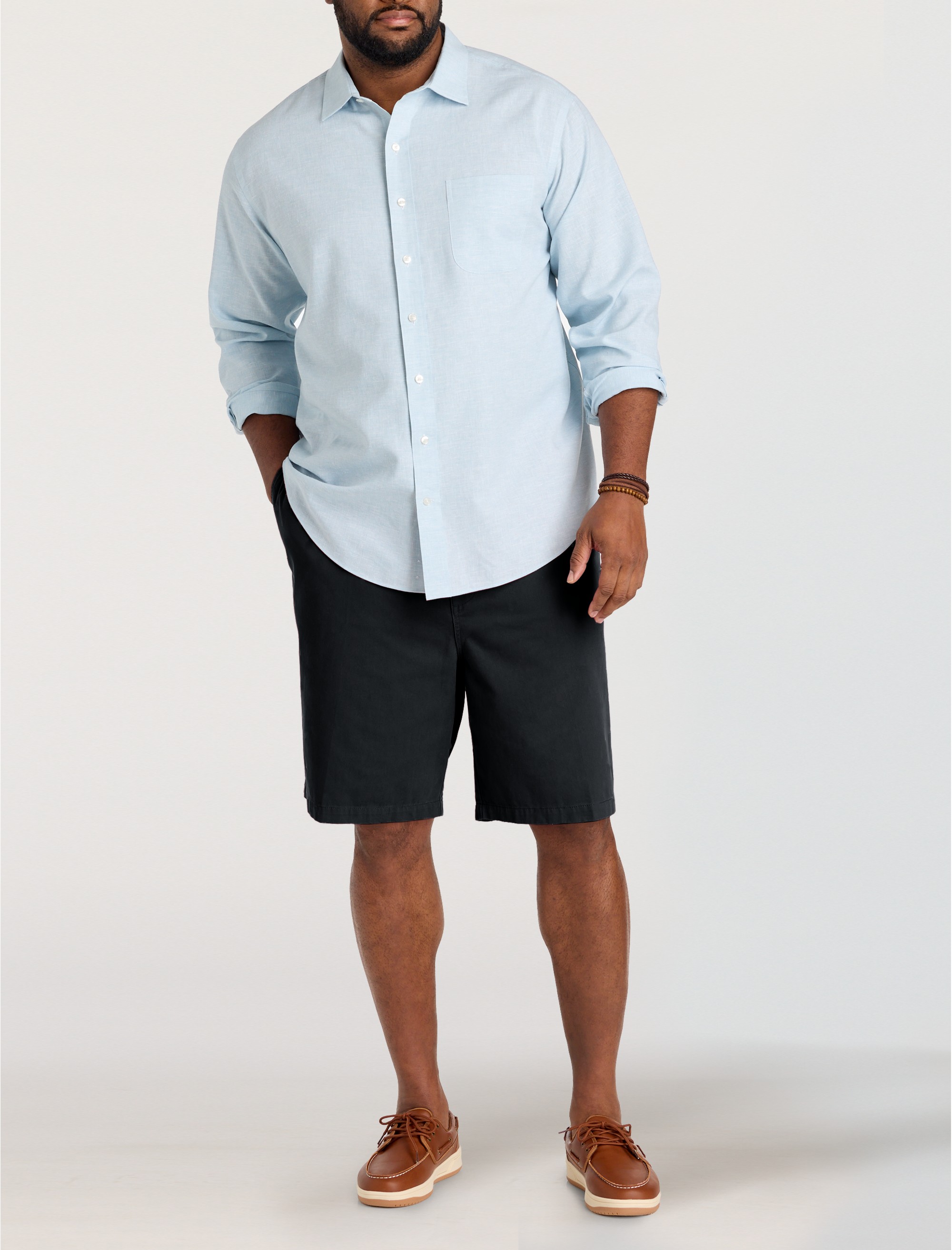 Elastic-Waist Cotton Shorts - thumbnail 2